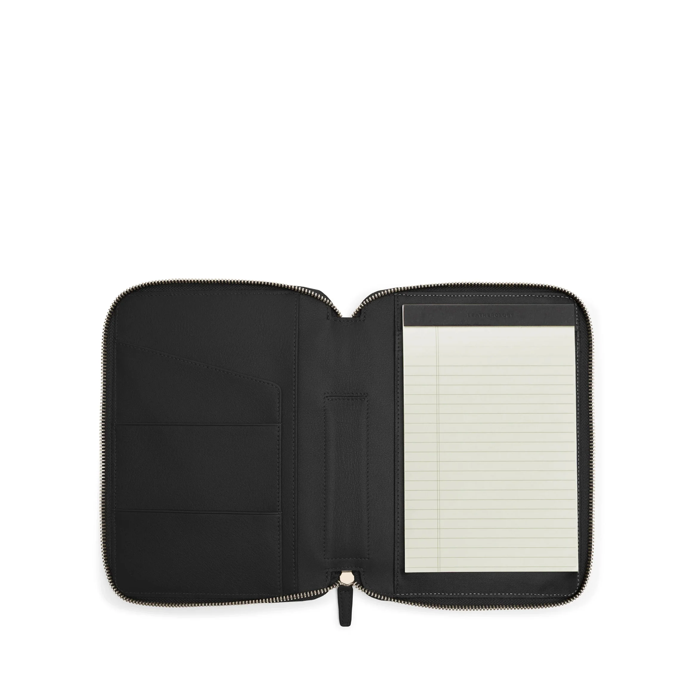 A5 Junior Zippered Padfolio Black Onyx
