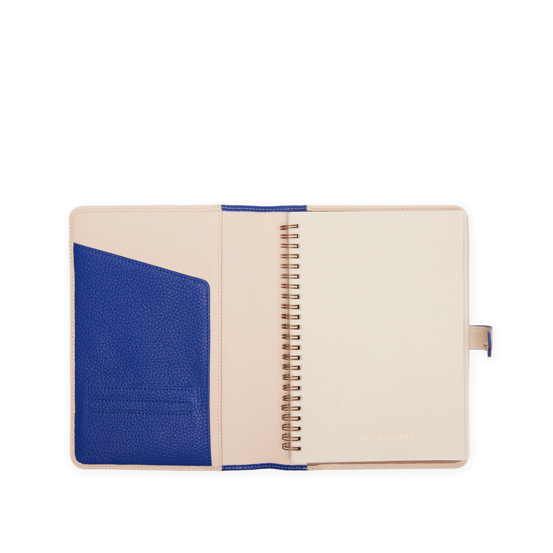 A5 Snap Spiral Journal Sand/Regatta Blue - Image 2