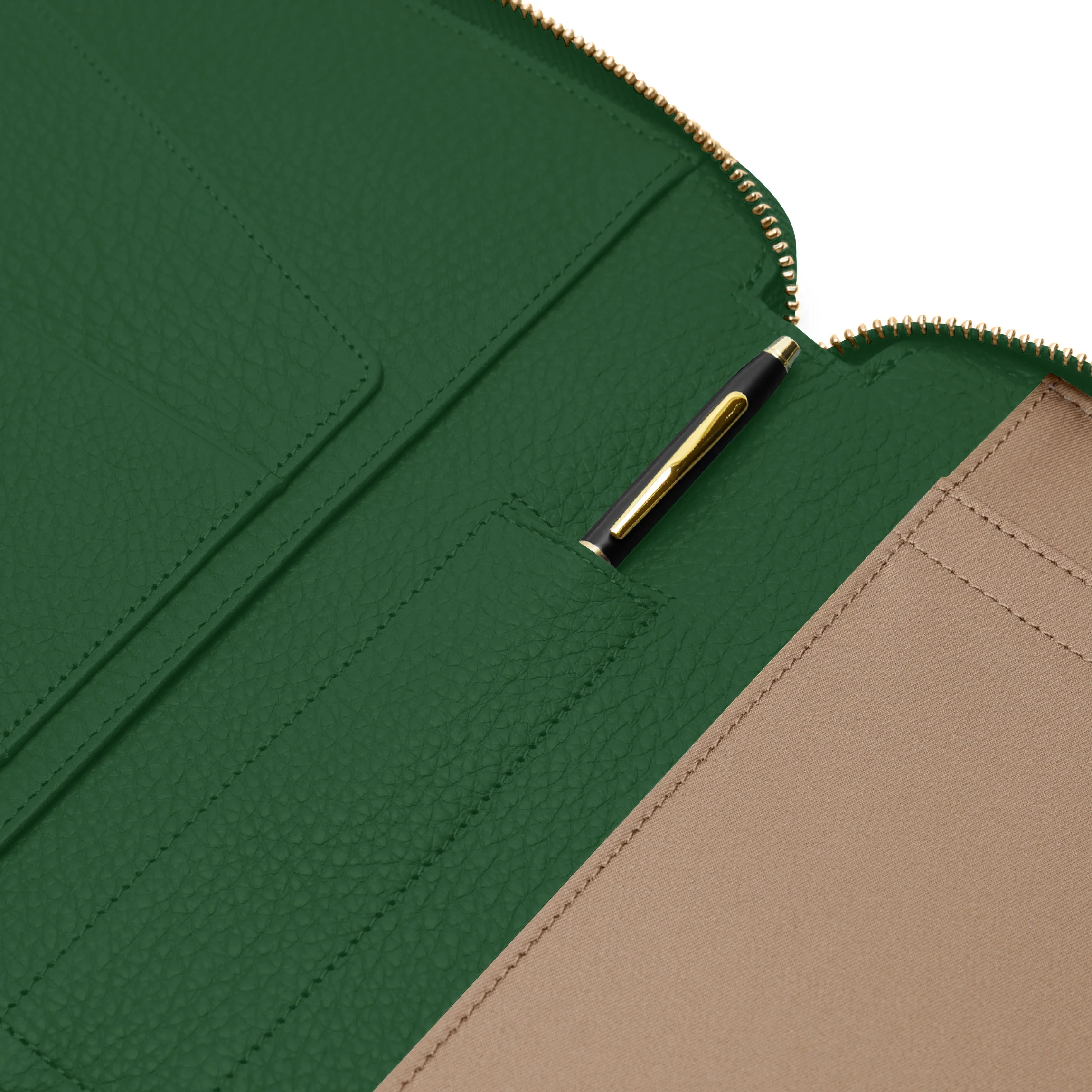 A5 Zippered Journal Fairway Green - Image 3