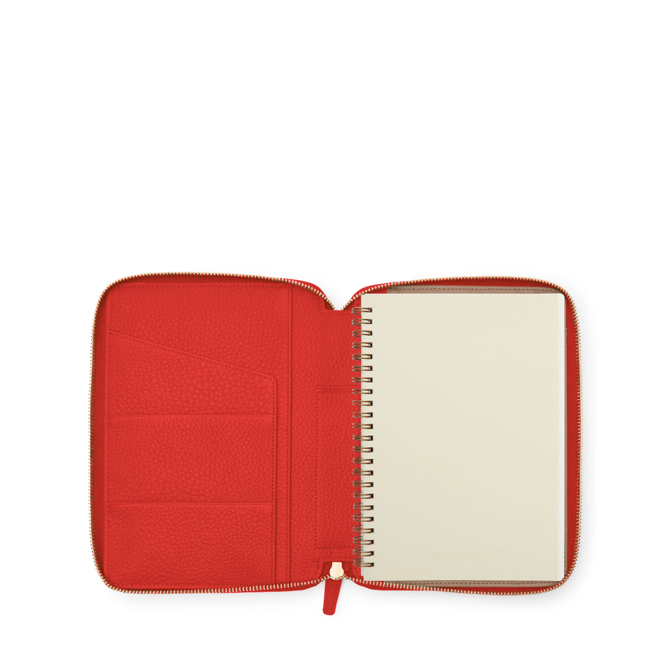 A5 Zippered Spiral Journal Buoy Red