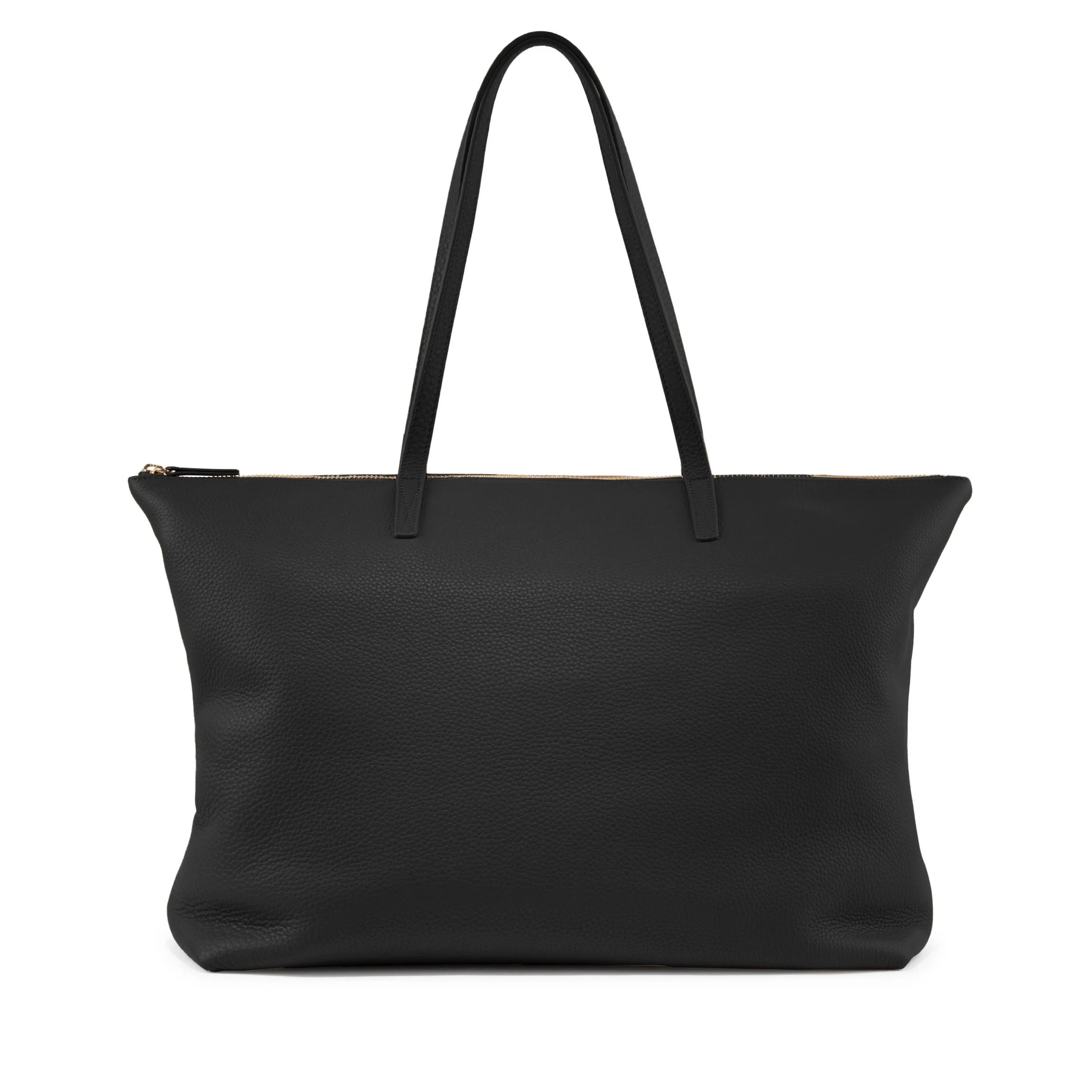 Aleena Soft Zippered Tote Black Pebble