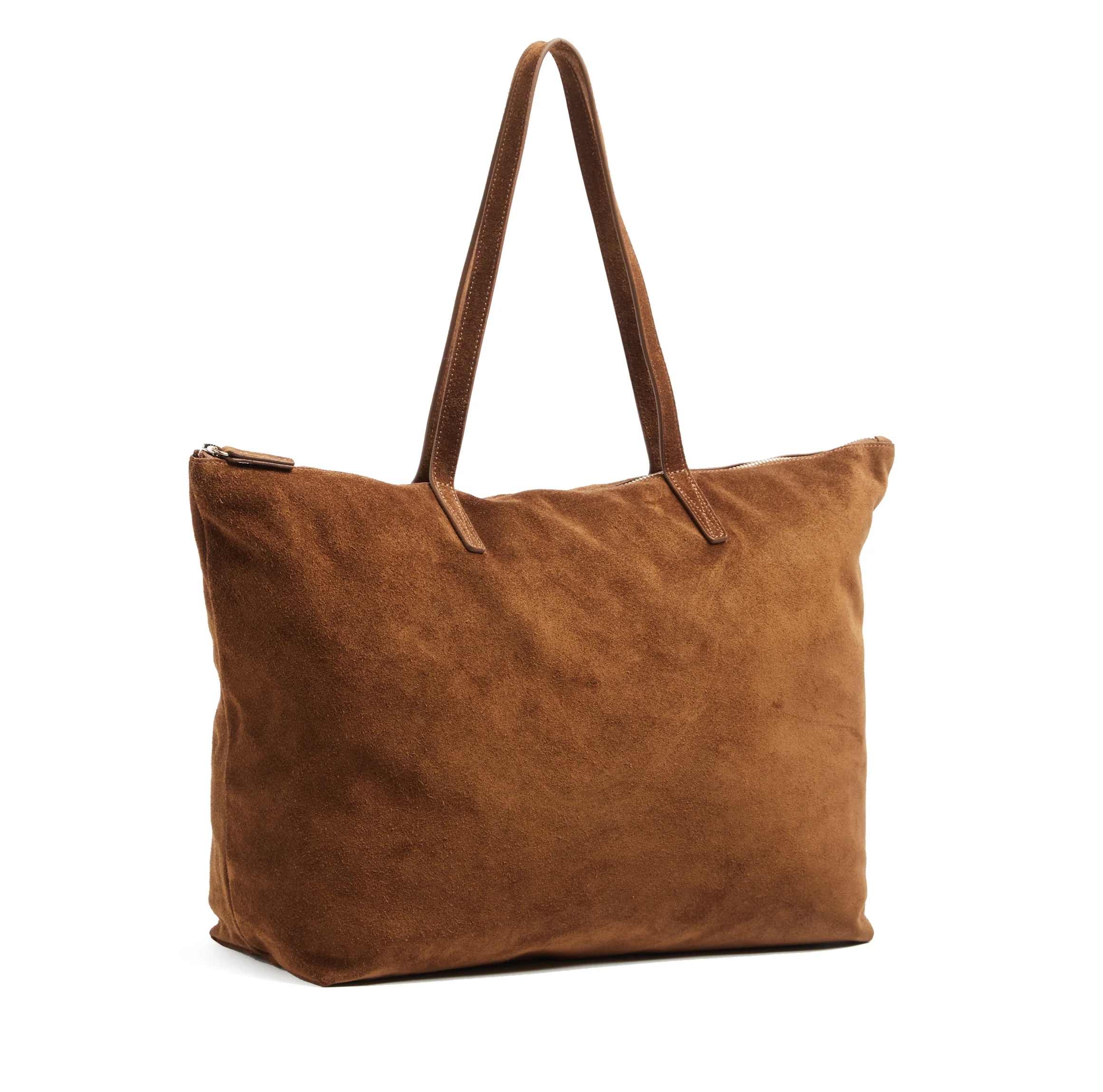 Aleena Soft Zippered Tote Russet Suede - Image 4