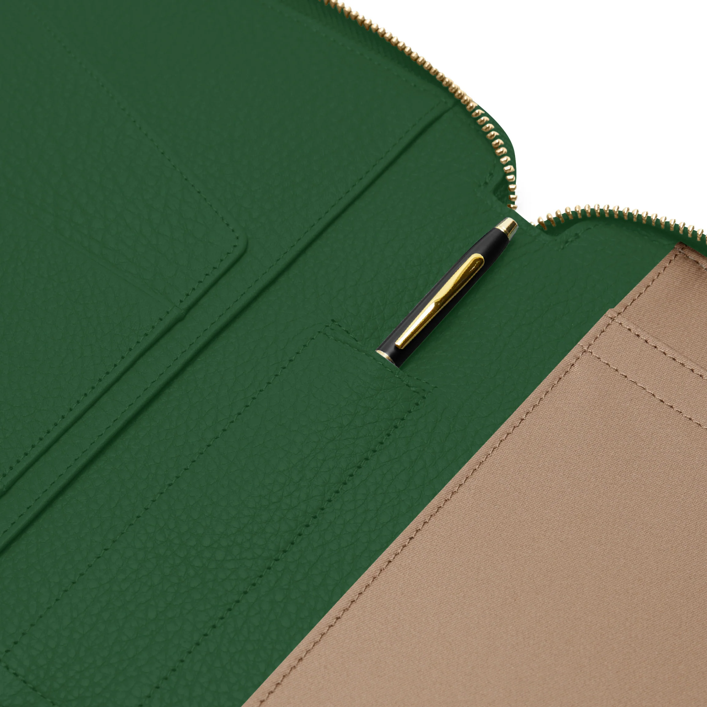B5 Composition Zippered Spiral Journal Fairway Green - Image 3