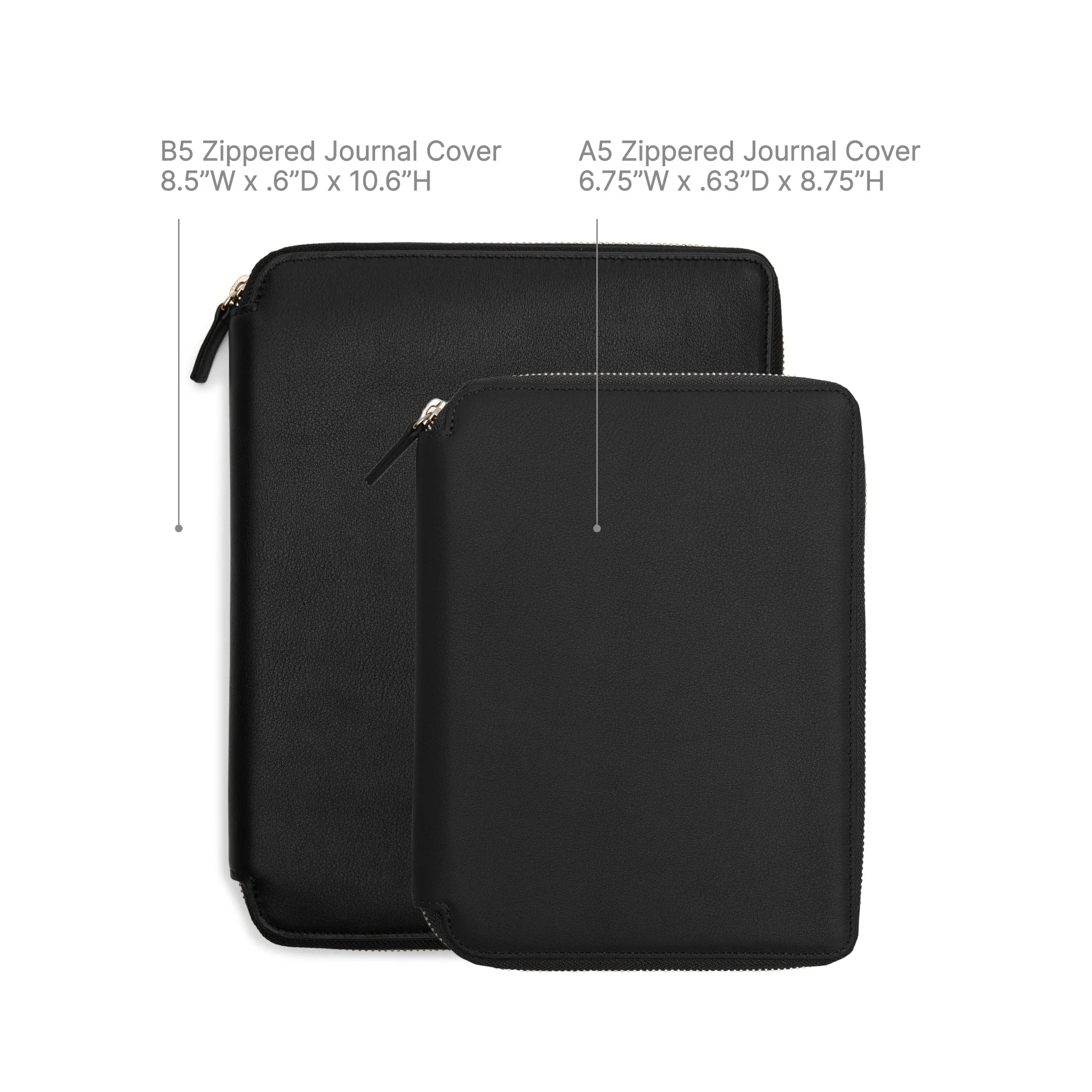 A5 Zippered Journal Navy Blue - Image 5