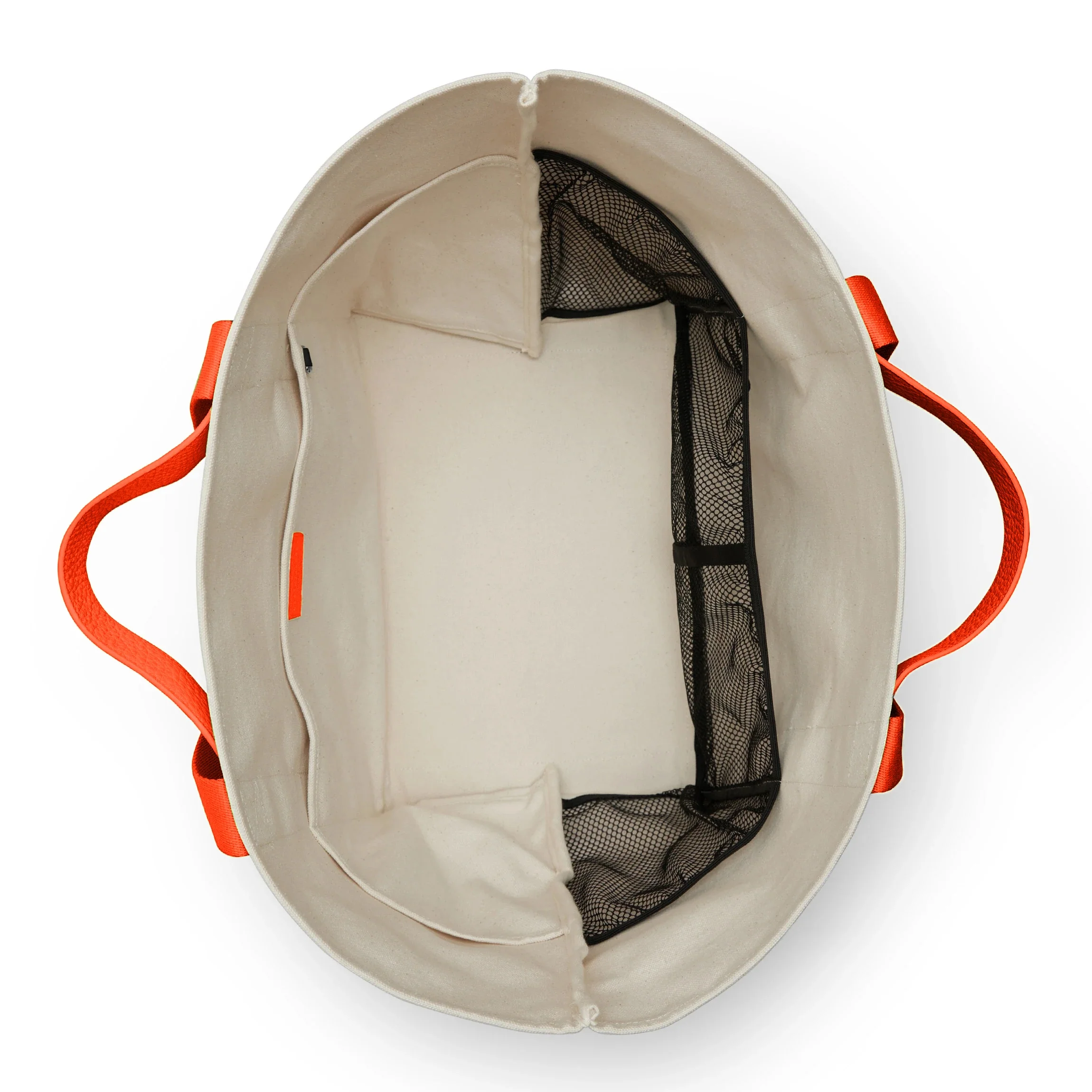 Canvas Beach Tote Natural Canvas/Clementine - Image 3