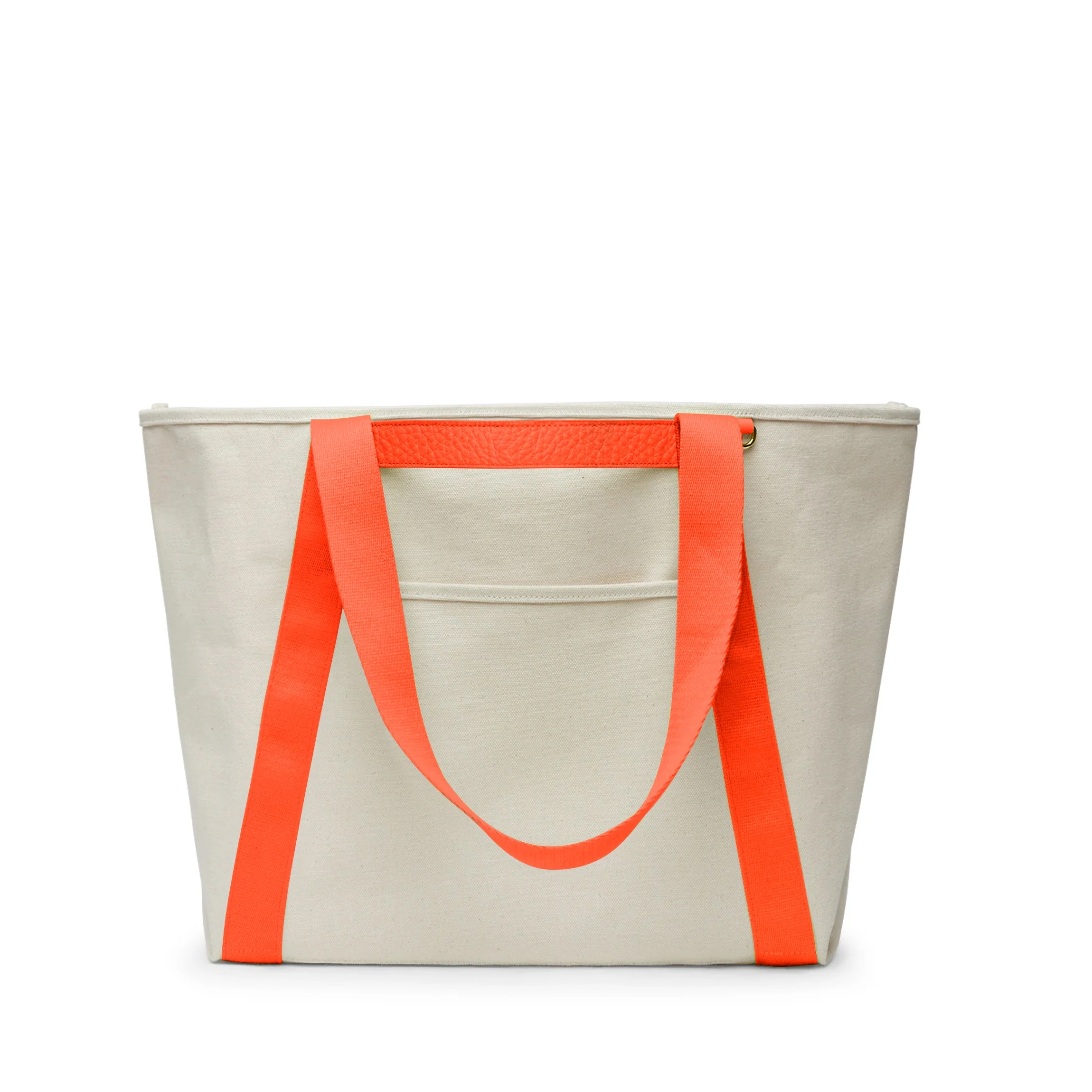 Canvas Beach Tote Natural Canvas/Clementine - Image 4