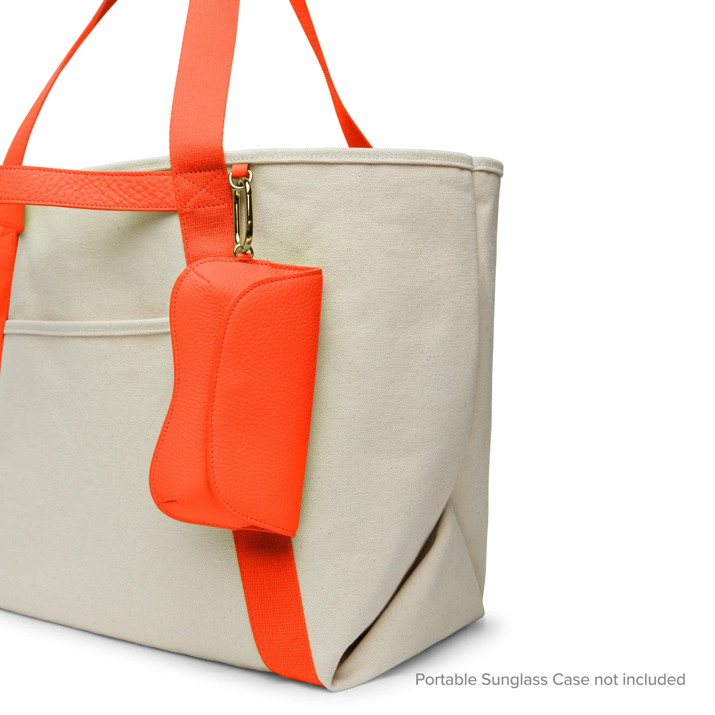 Canvas Beach Tote Natural Canvas/Clementine - Image 6