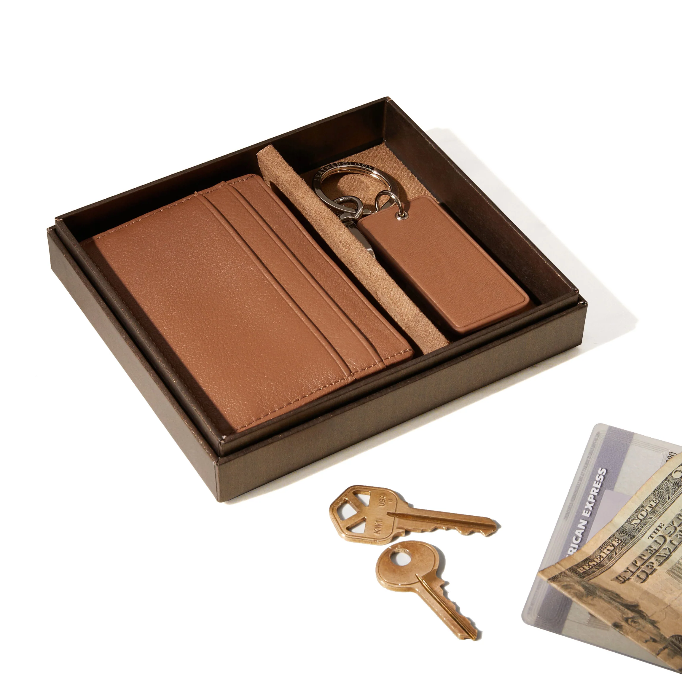 Card + Key Gift Set Cognac - Image 3