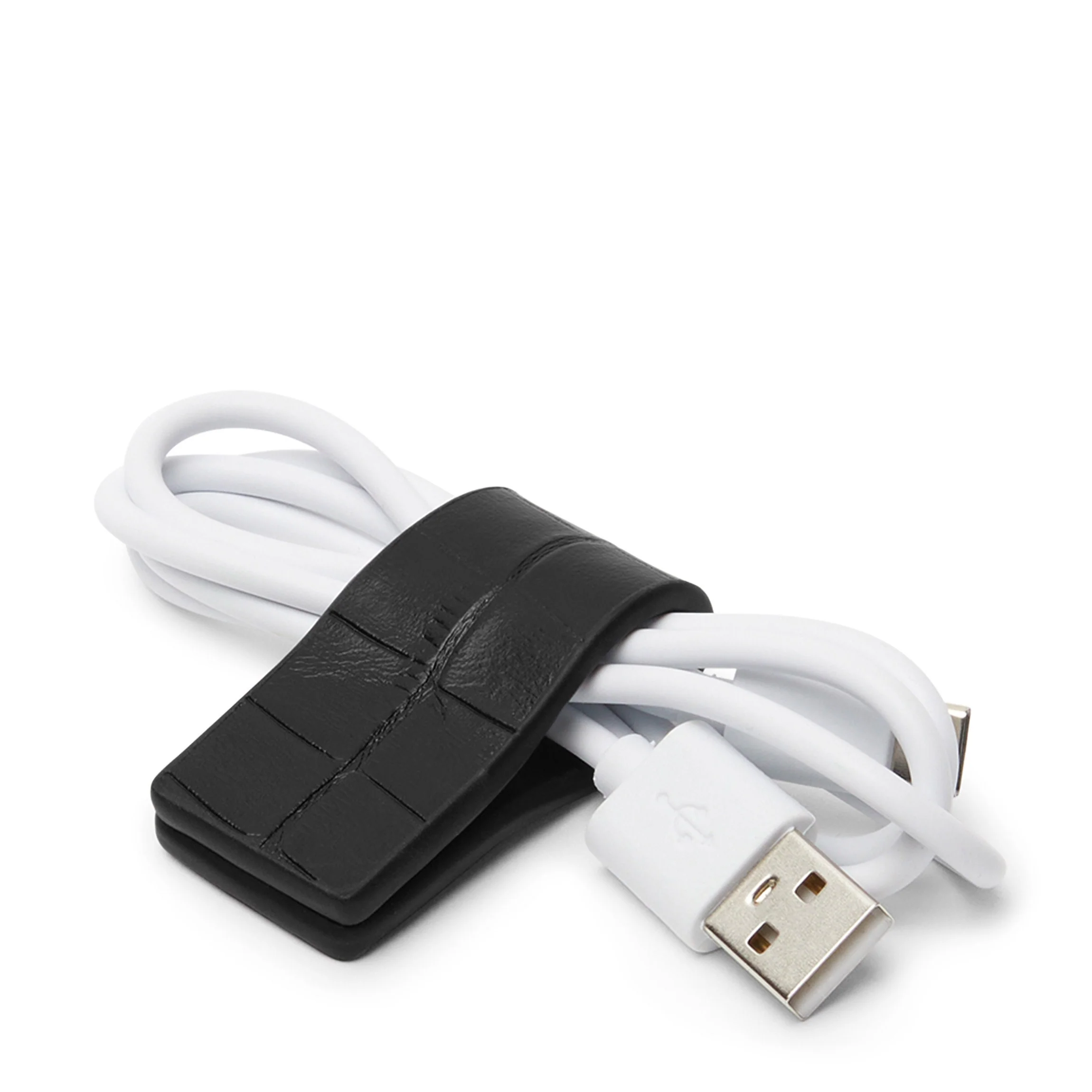 Cord Wrap Black Croc