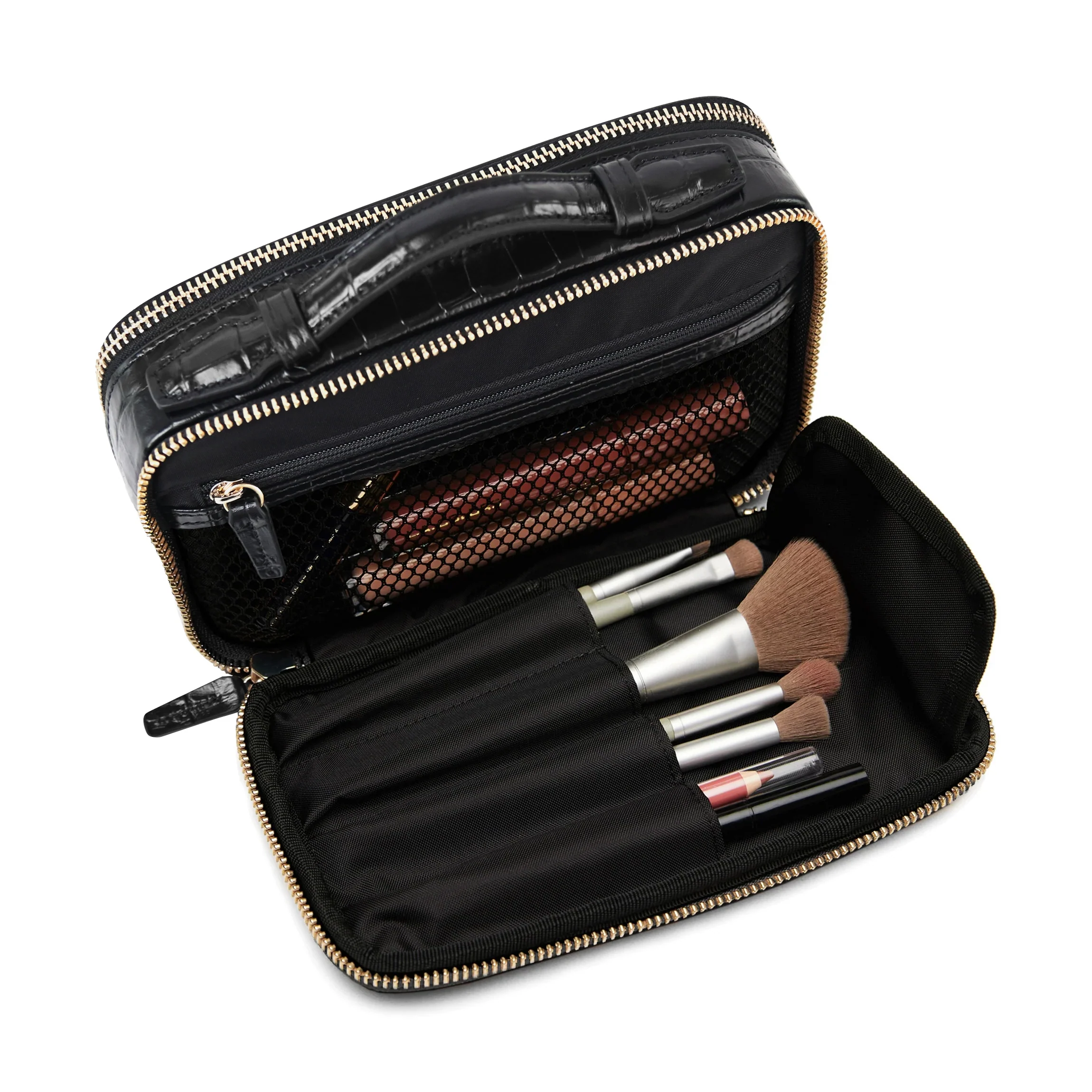 Daily Small Travel Case Black Croc - Image 2