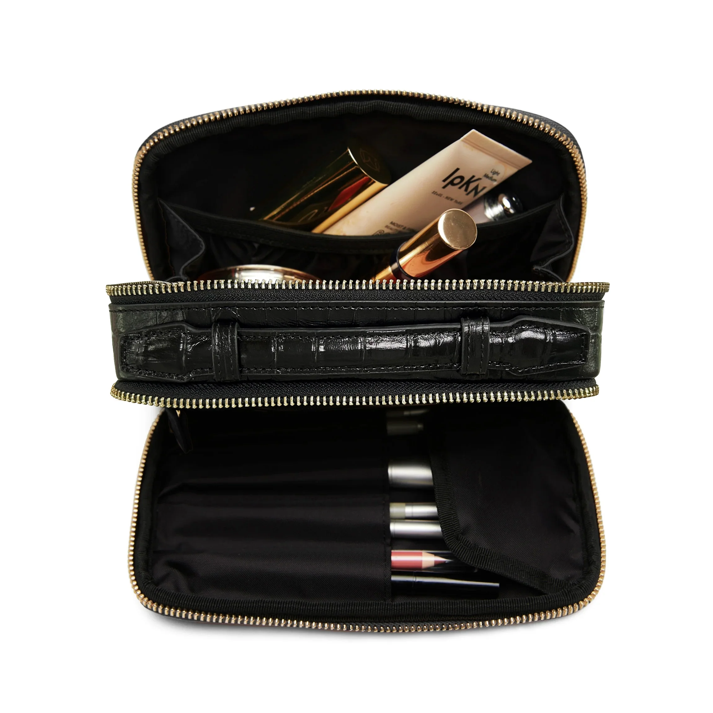 Daily Small Travel Case Black Croc - Image 3