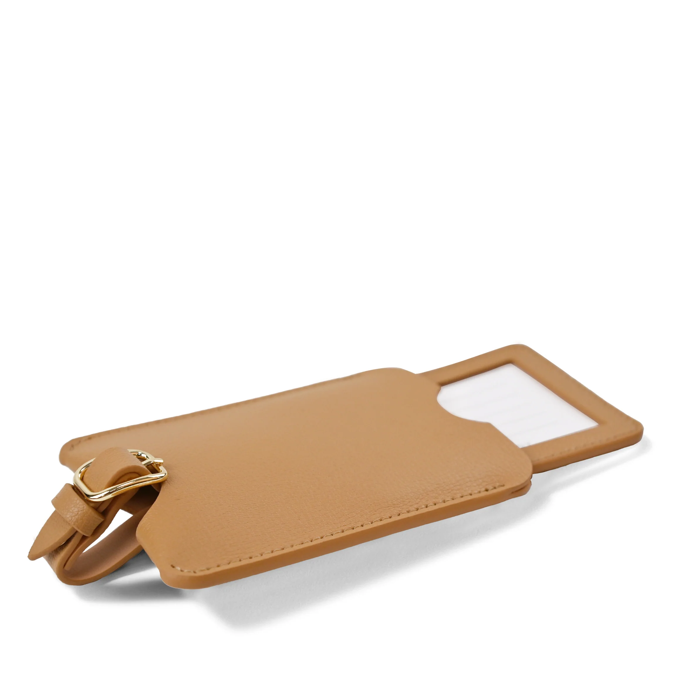 Deluxe Luggage Tag Double Sided Tan/Beige - Image 2