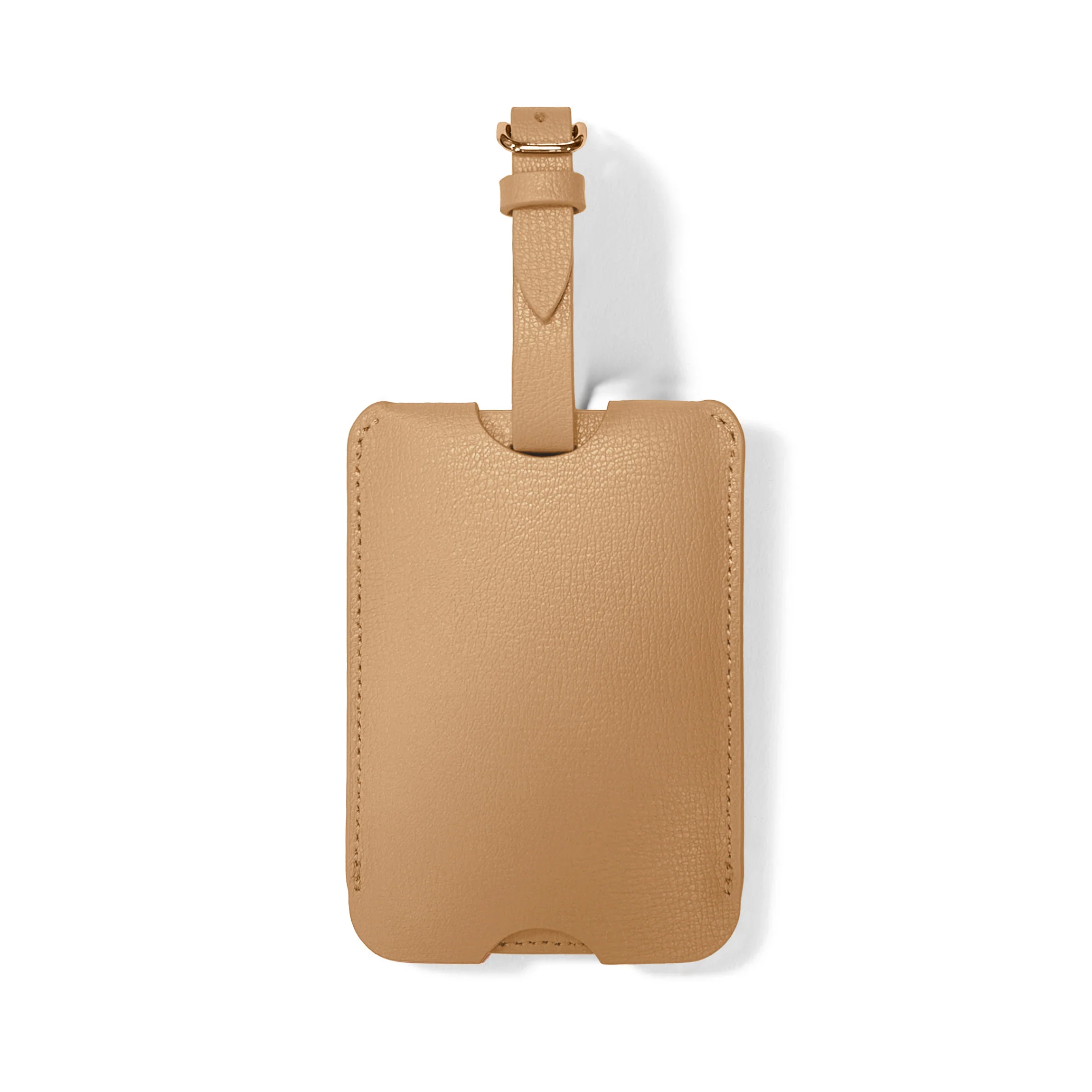 Deluxe Luggage Tag Double Sided Tan/Beige - Image 3