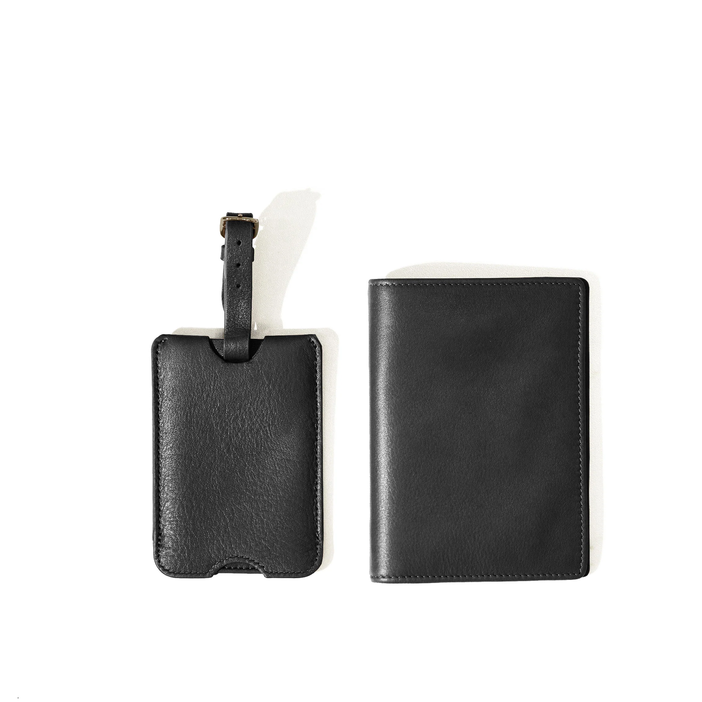 Deluxe Passport Cover + Luggage Tag Set Black Onyx - Image 3