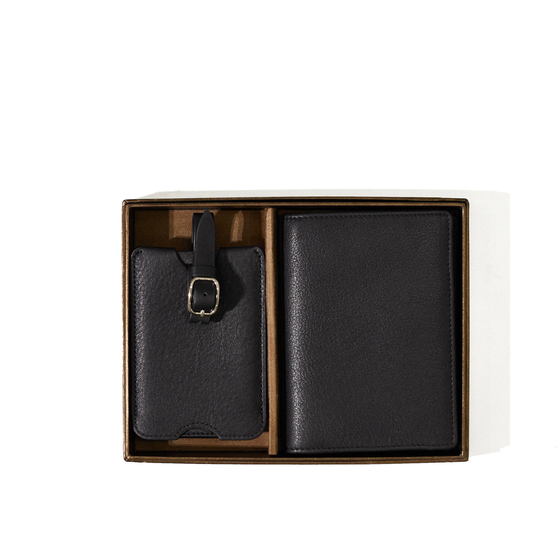 Deluxe Passport Cover + Luggage Tag Set Black Onyx - Image 4