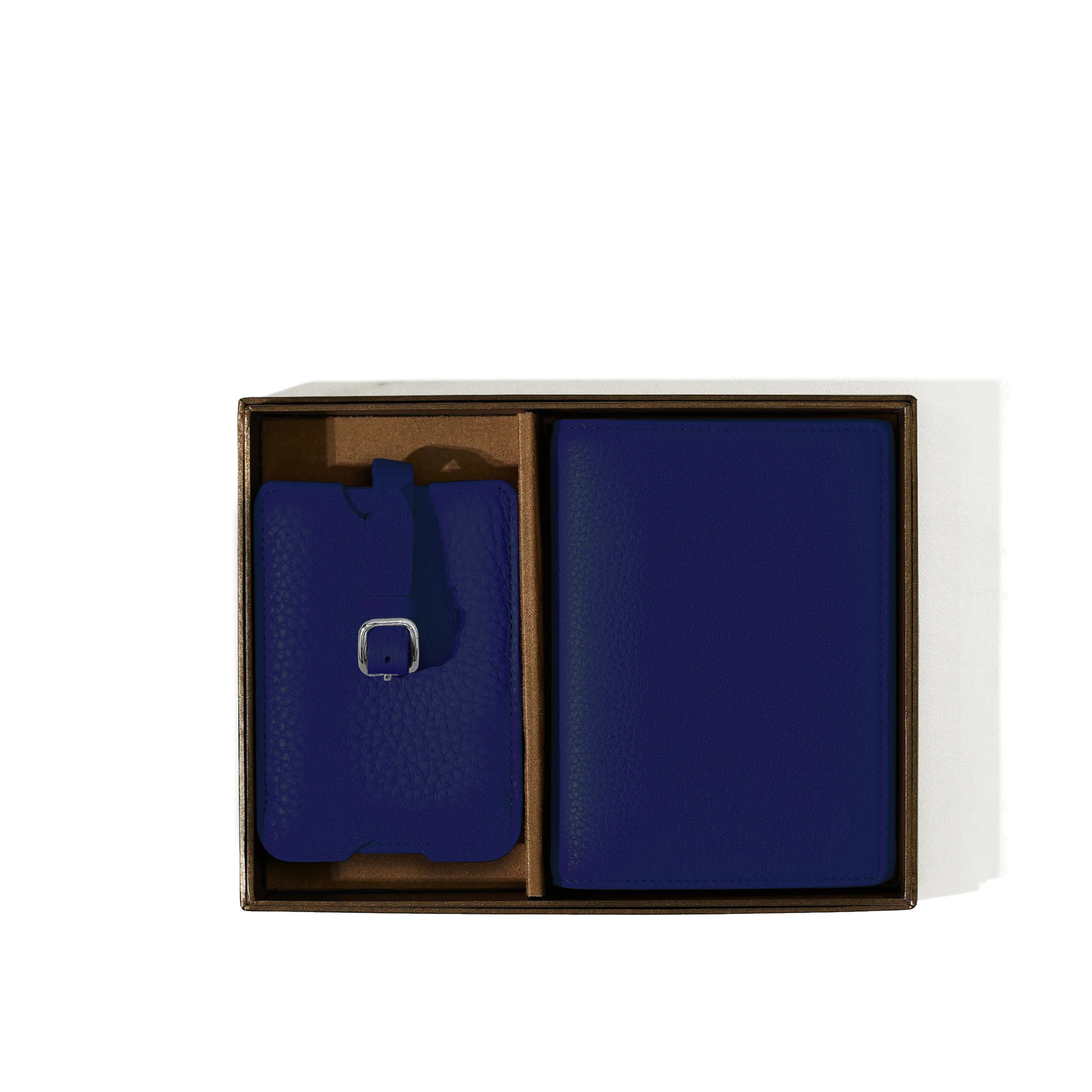 Deluxe Passport Cover + Luggage Tag Set Regatta Blue - Image 5