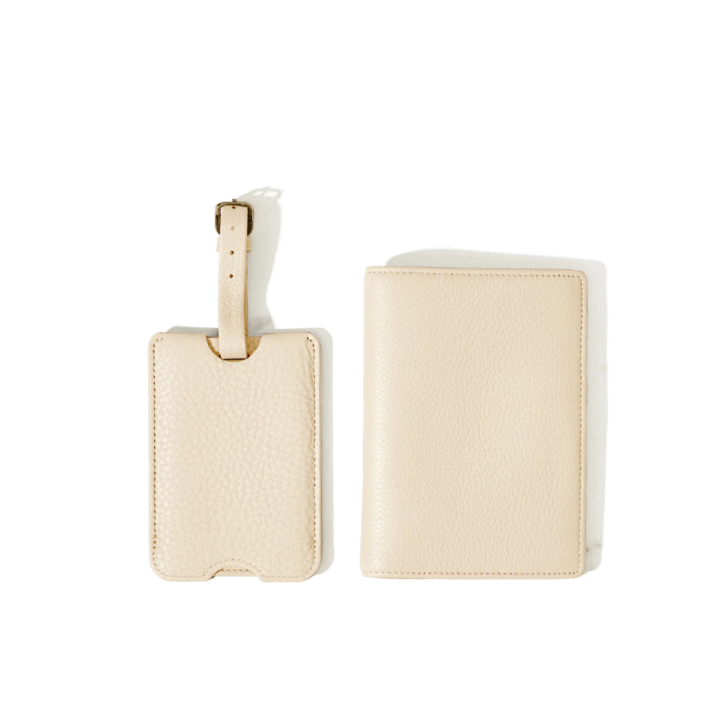 Deluxe Passport Cover + Luggage Tag Set Sand - Image 4