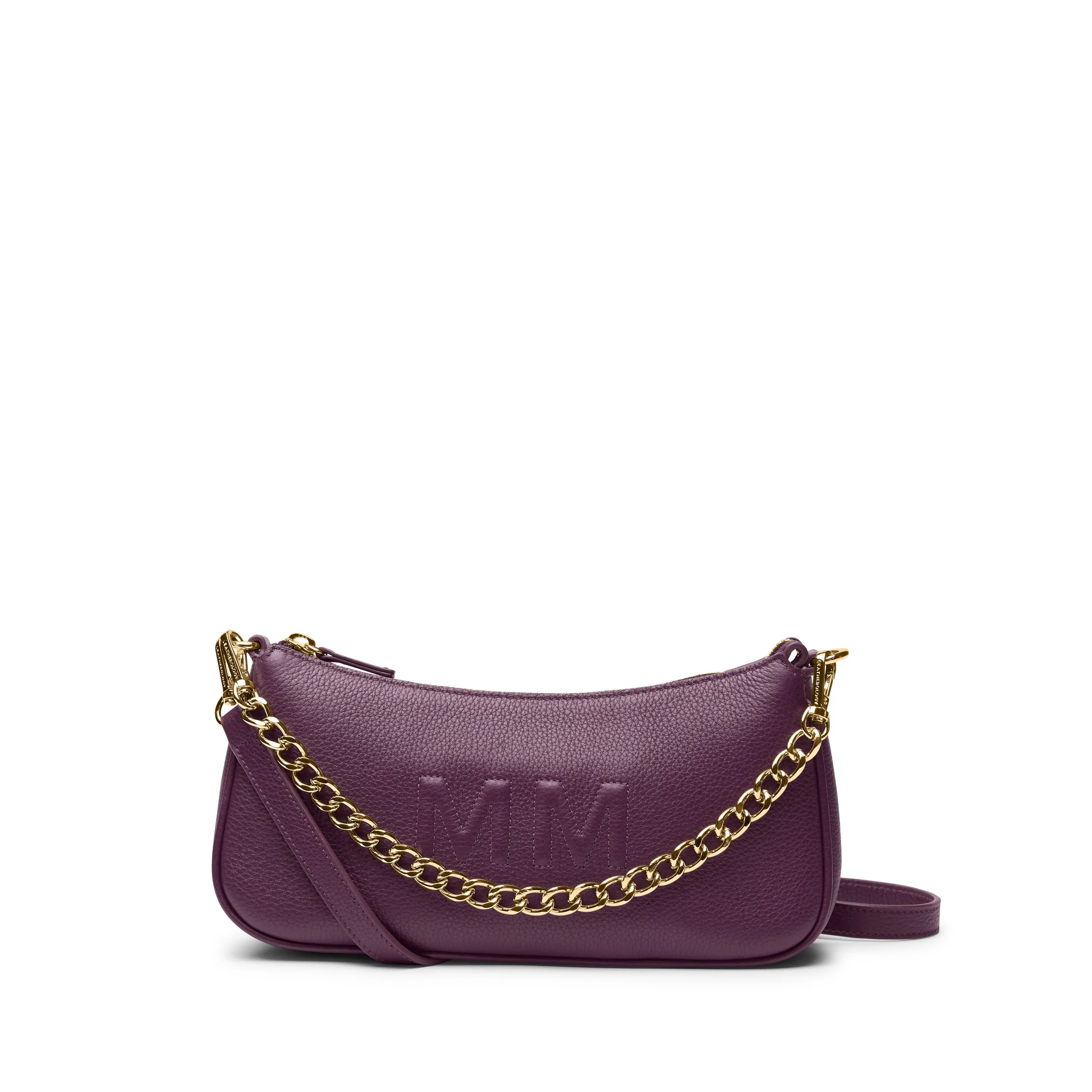 Greta Chain Small Pochette Deep Plum