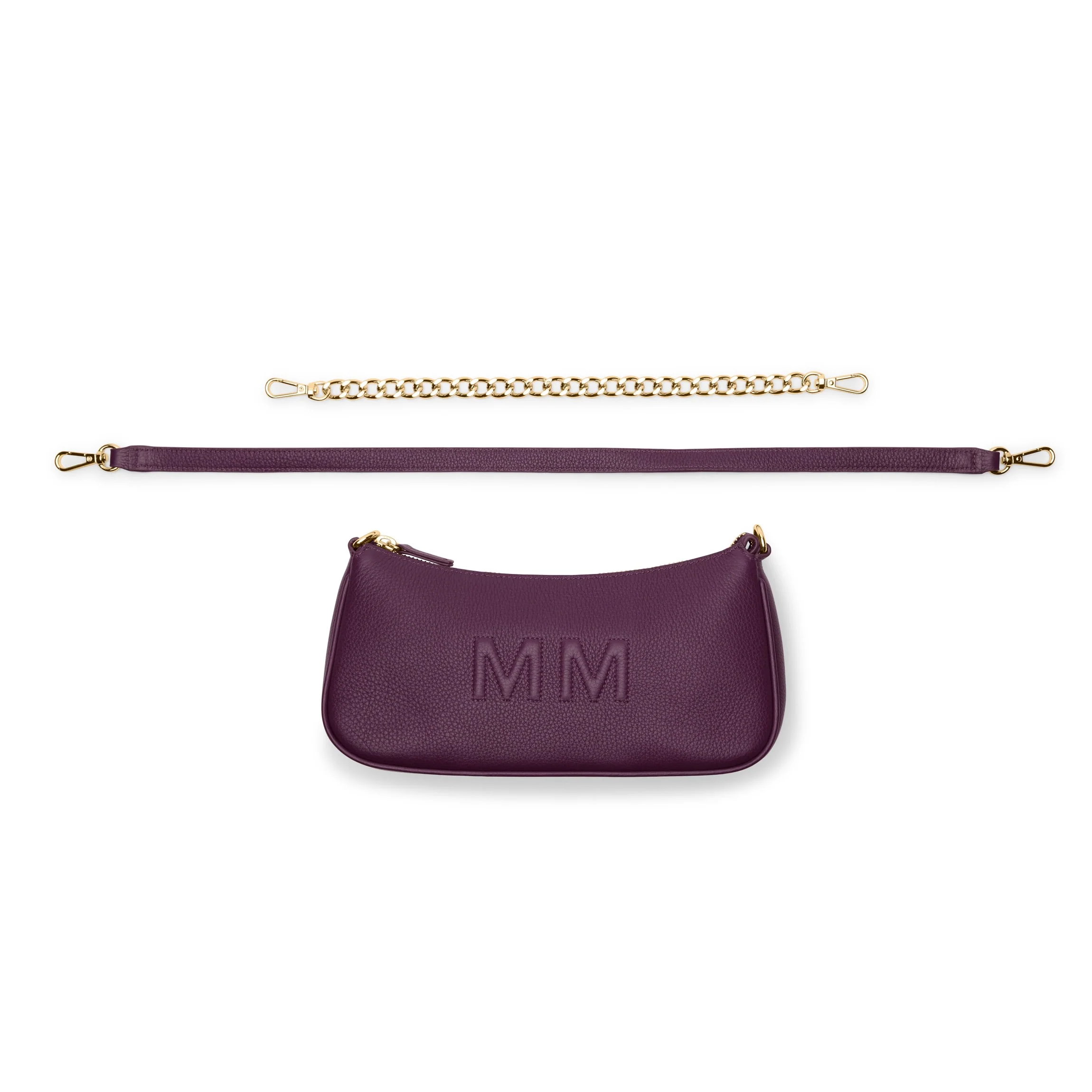Greta Chain Small Pochette Deep Plum - Image 7