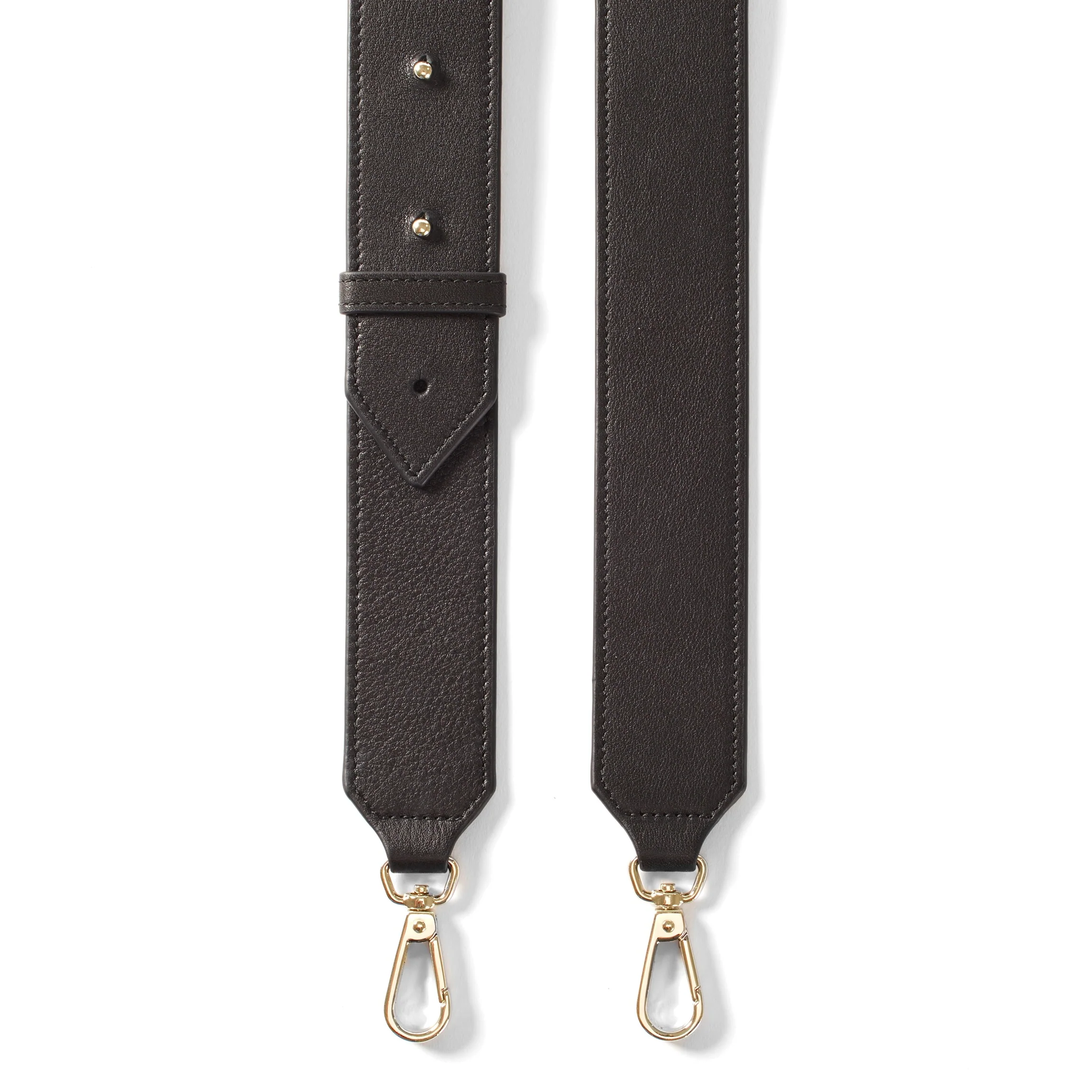 Guitar Long Crossbody Strap Black Onyx Light Gold Hardware - Image 2