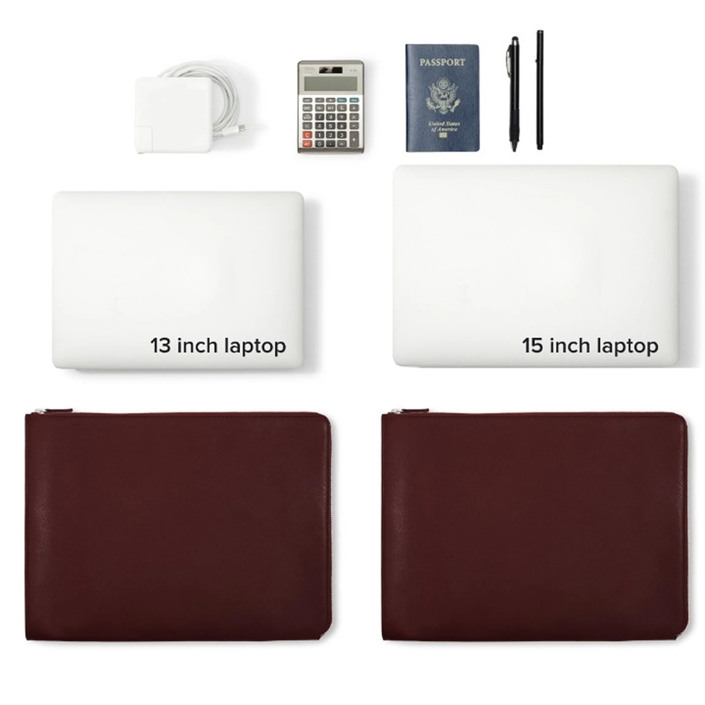 Gusseted Document and Laptop Holder Bordeaux - Image 3