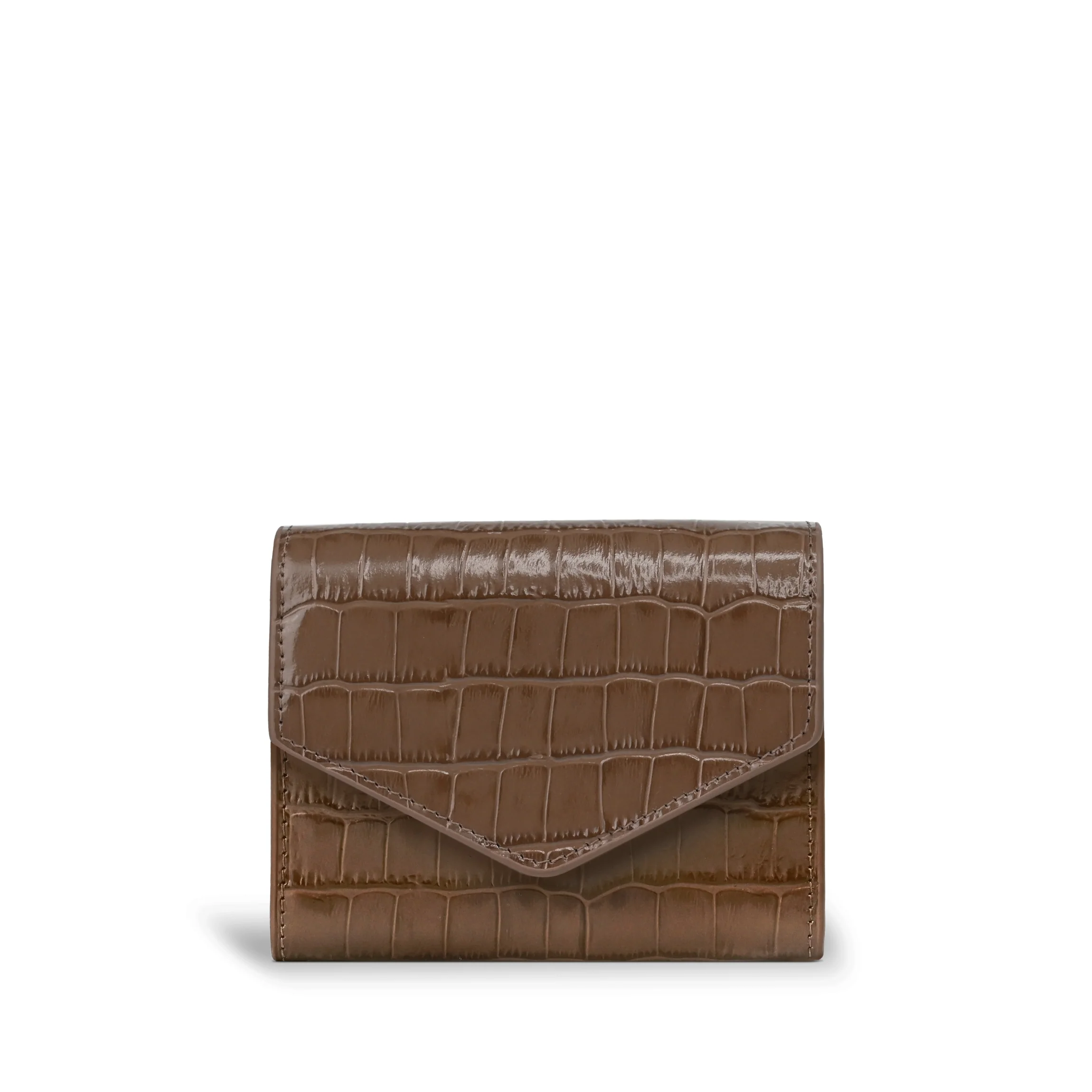 Haven Compact Wallet Cocoa Croc