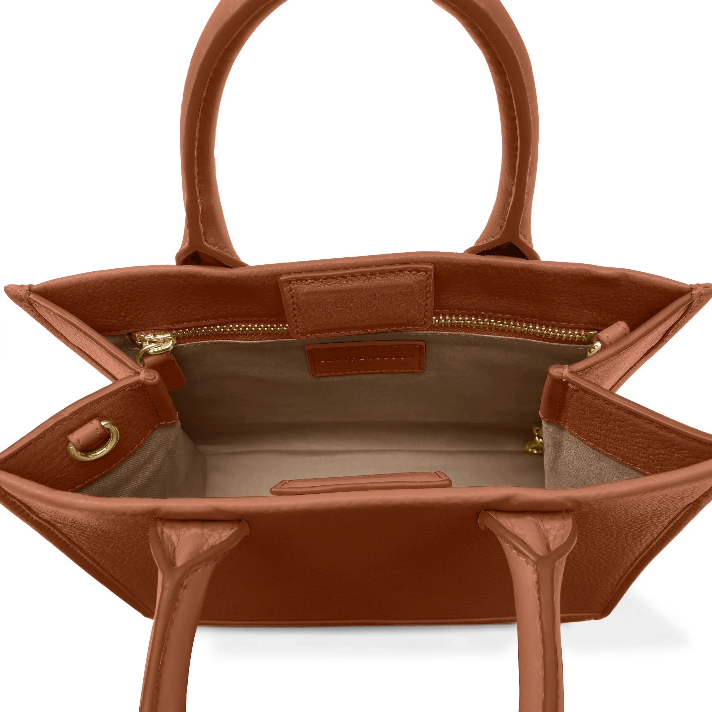 Kress Mini Top Handle Bag Saddle Brown - Image 3