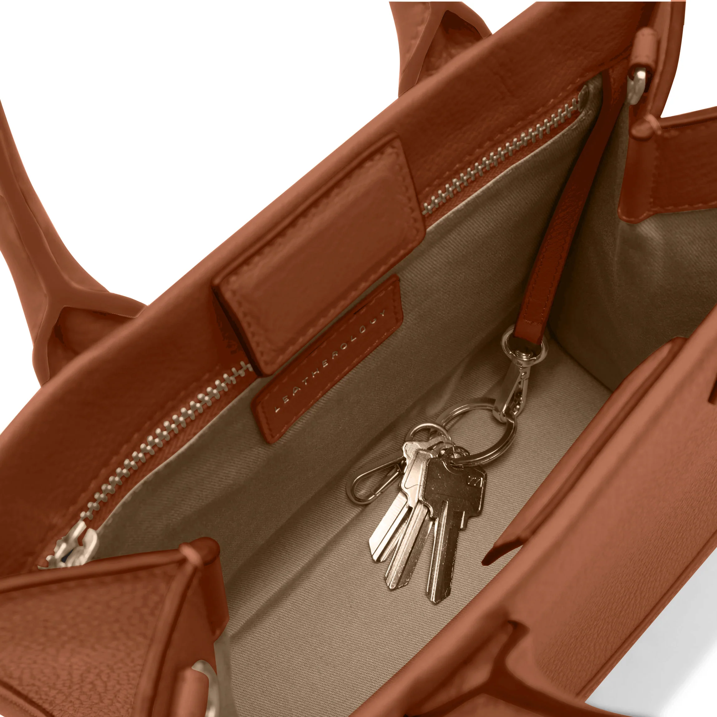 Kress Mini Top Handle Bag Saddle Brown - Image 4