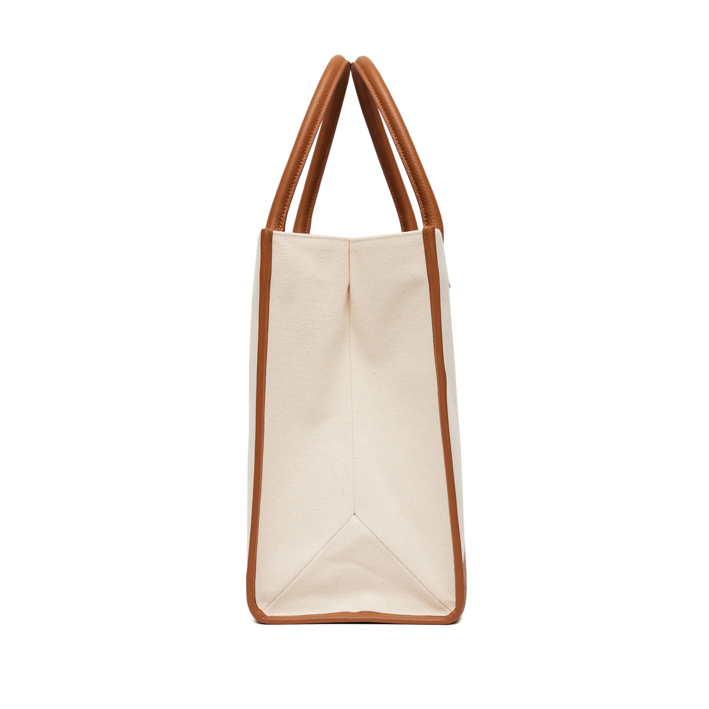 Kress XL Tote Natural Canvas/Saddle Brown - Image 4