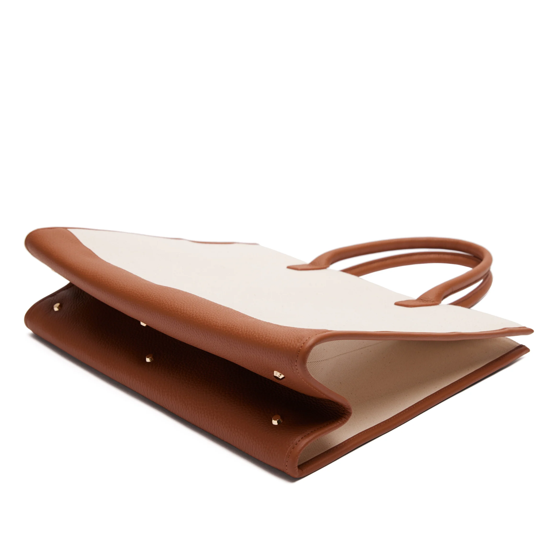 Kress XL Tote Natural Canvas/Saddle Brown - Image 5