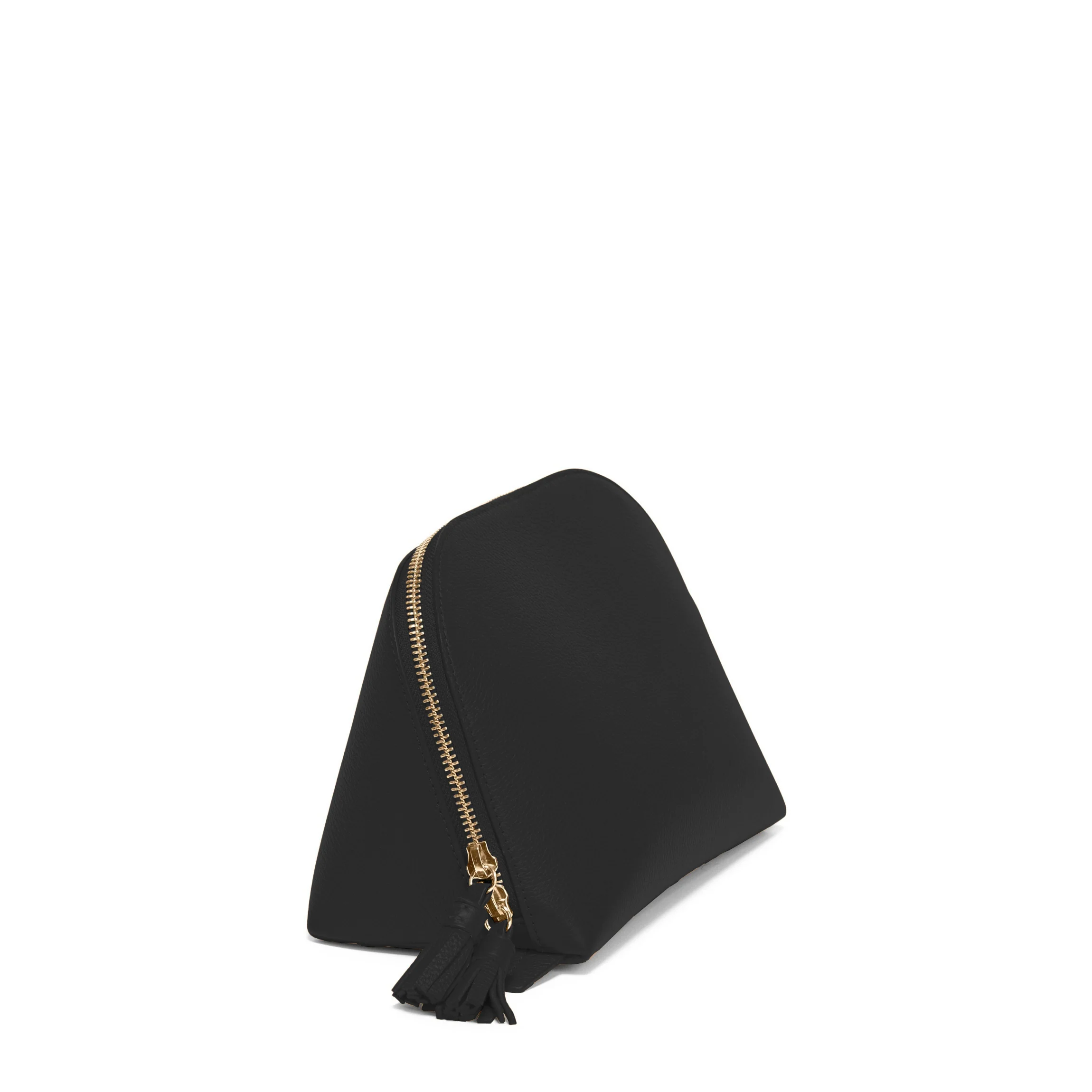 Large Clamshell Makeup Bag Black Pebble - Image 2