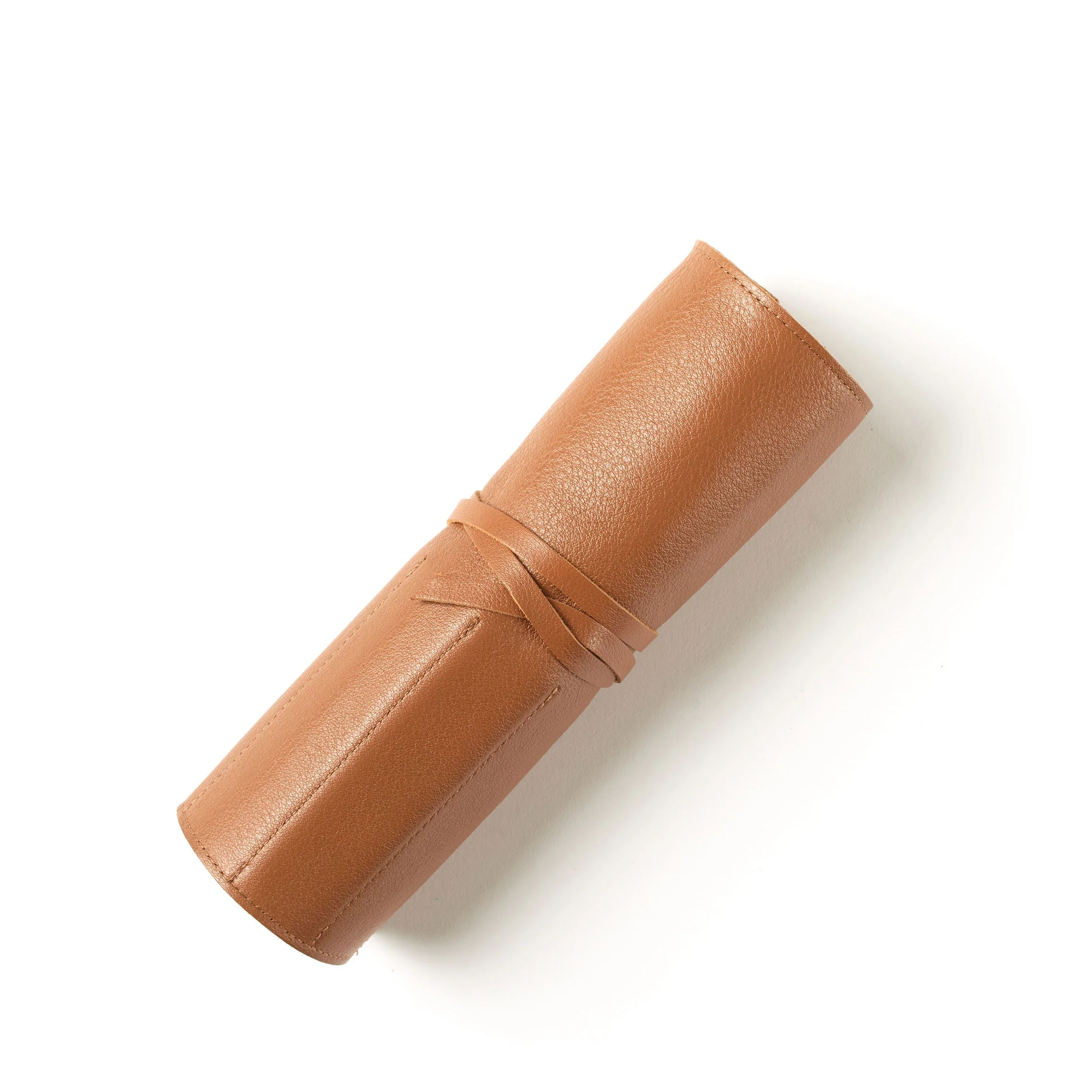 Large Makeup Brush Roll Cognac - Image 2