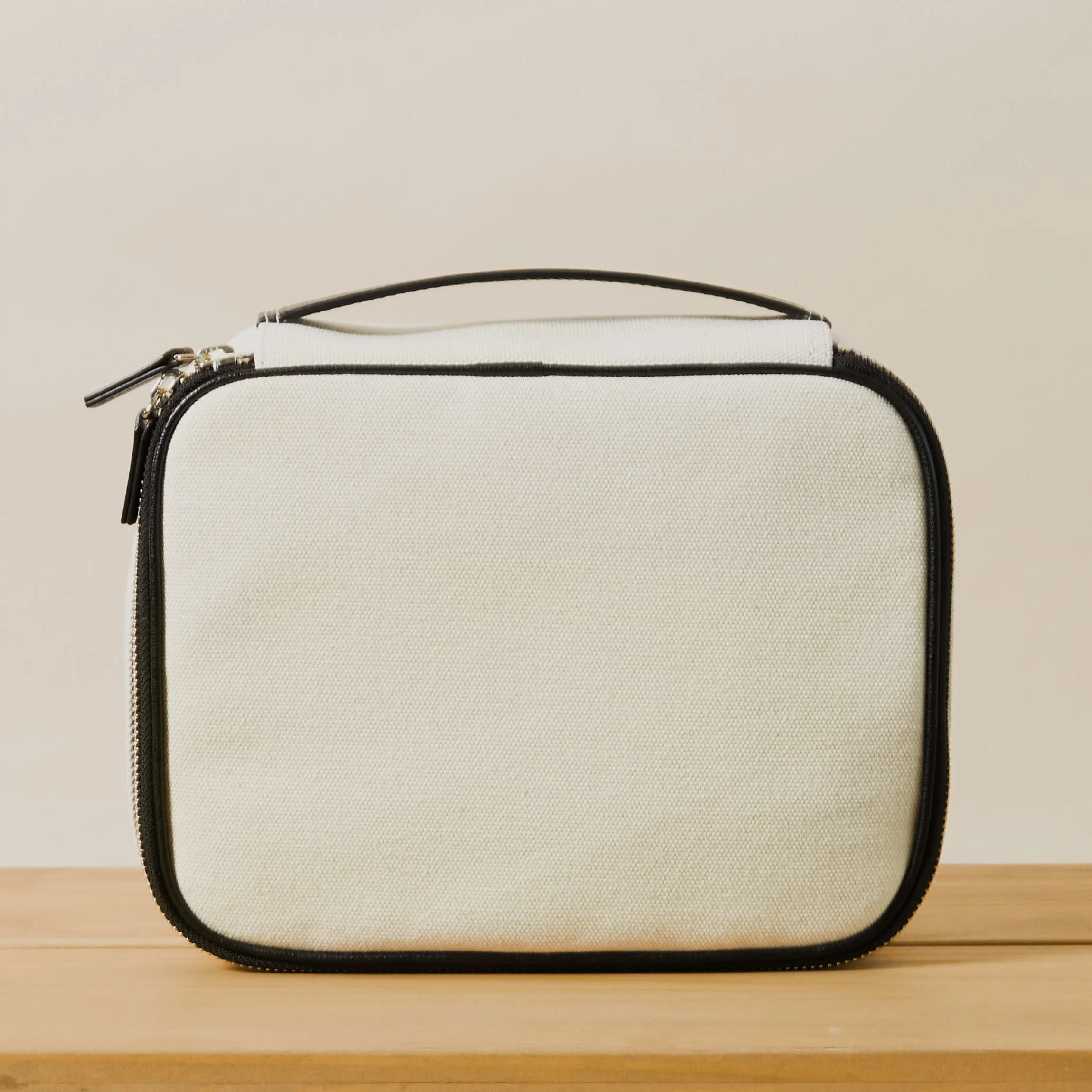 Large Travel Organizer in Canvas Natural Canvas/Black - Image 3
