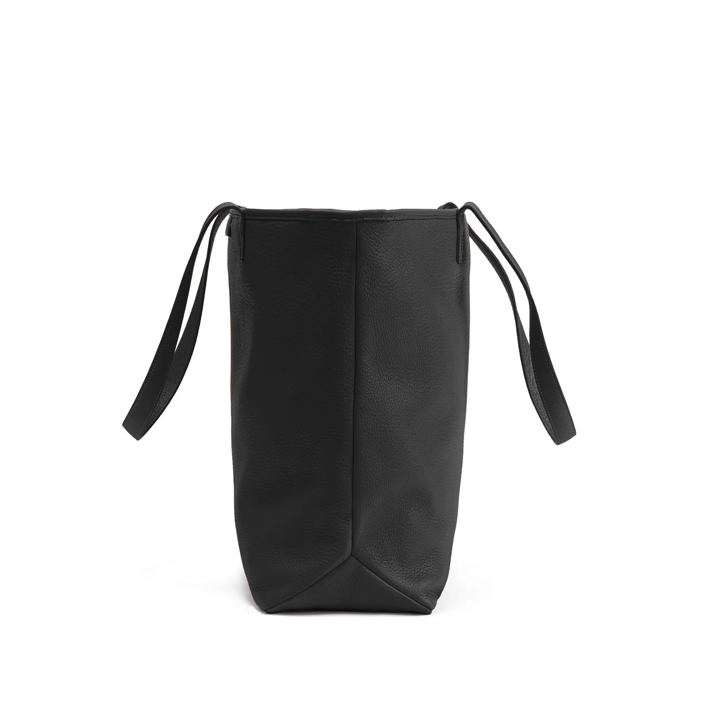 Large Zippered Downtown Tote Black Pebble - Image 3
