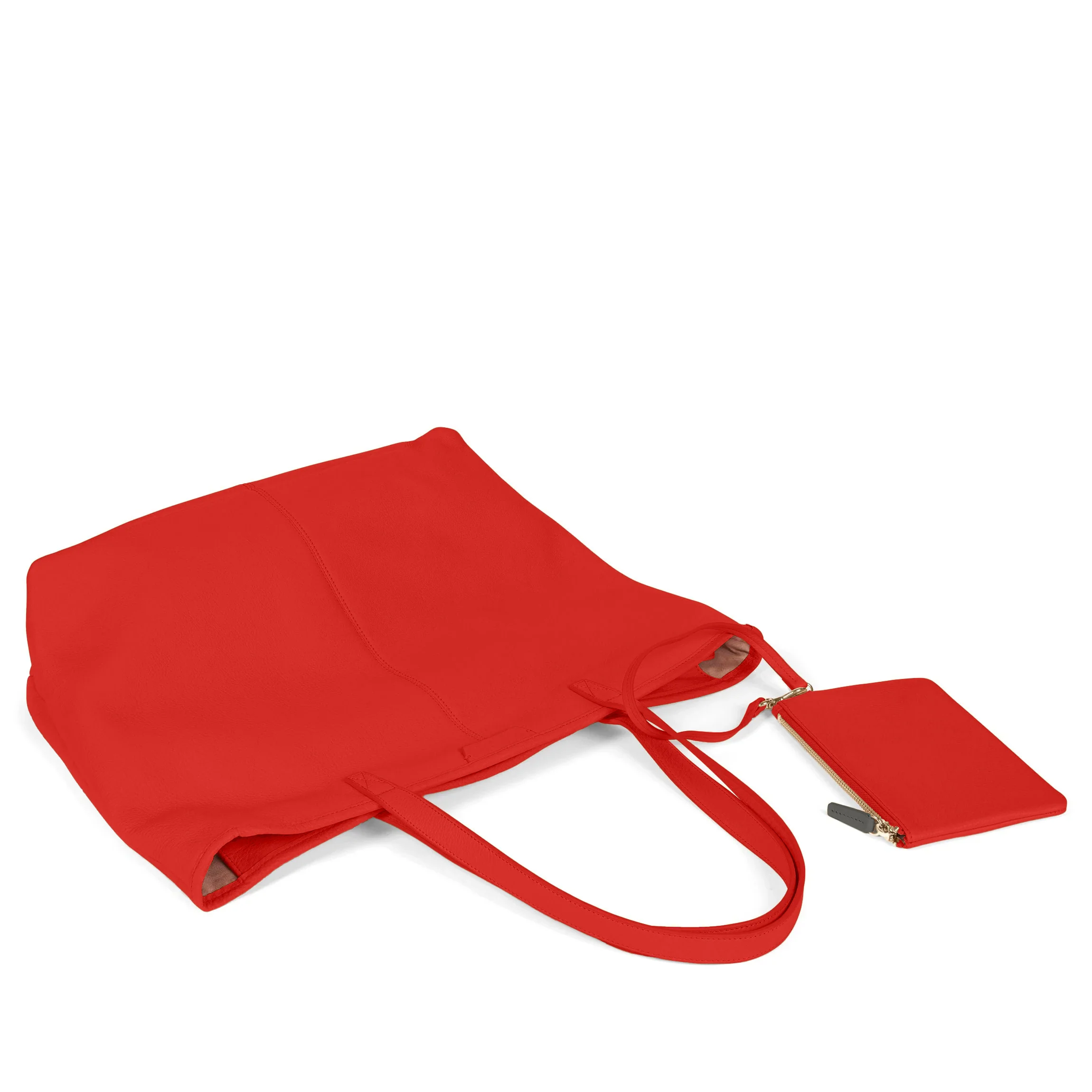 Large Zippered Downtown Tote Buoy Red - Image 4