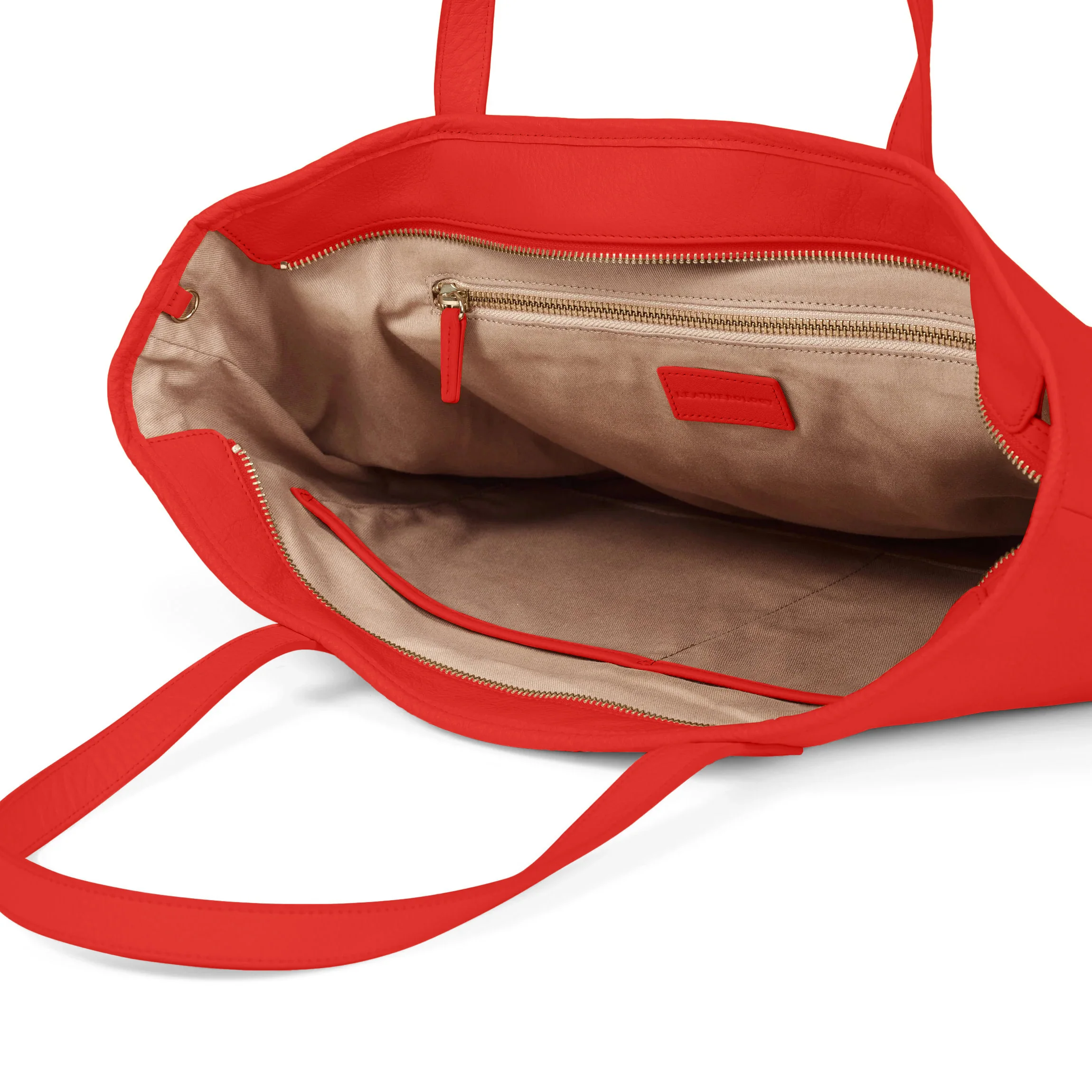 Large Zippered Downtown Tote Buoy Red - Image 5