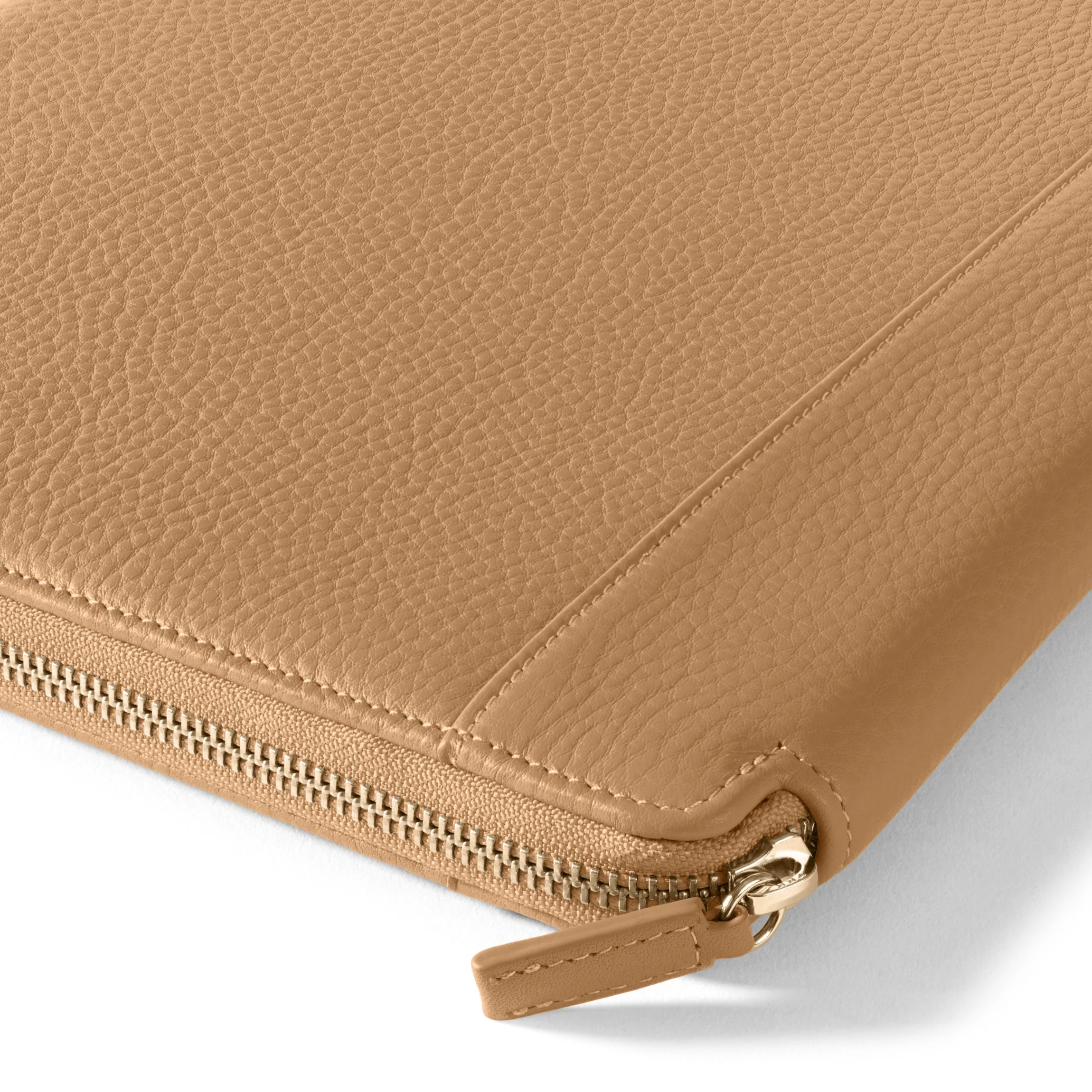 Left Handed Executive Zippered Portfolio Camel - Image 3