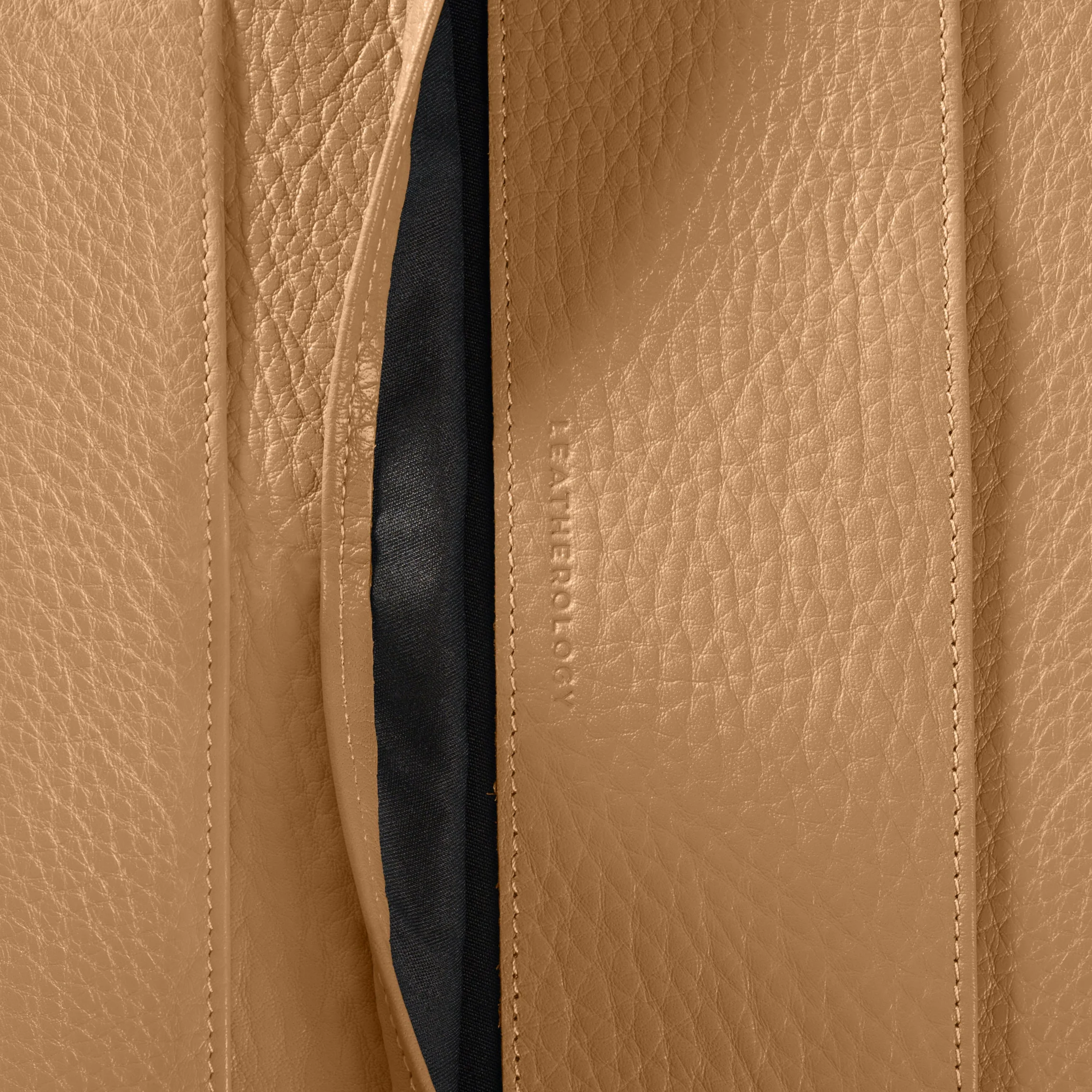 Left Handed Executive Zippered Portfolio Camel - Image 6