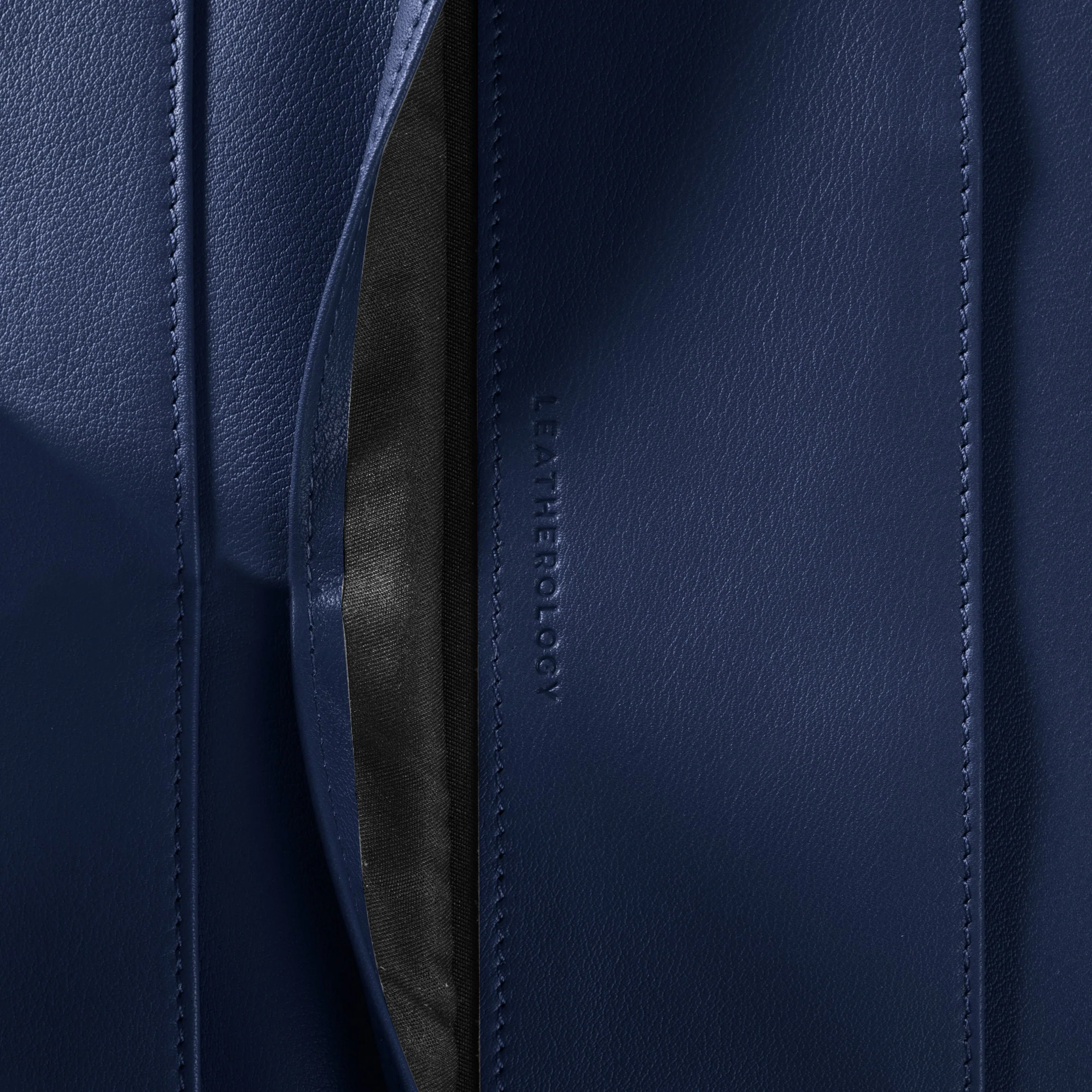 Left Handed Executive Zippered Portfolio Navy Blue - Image 6