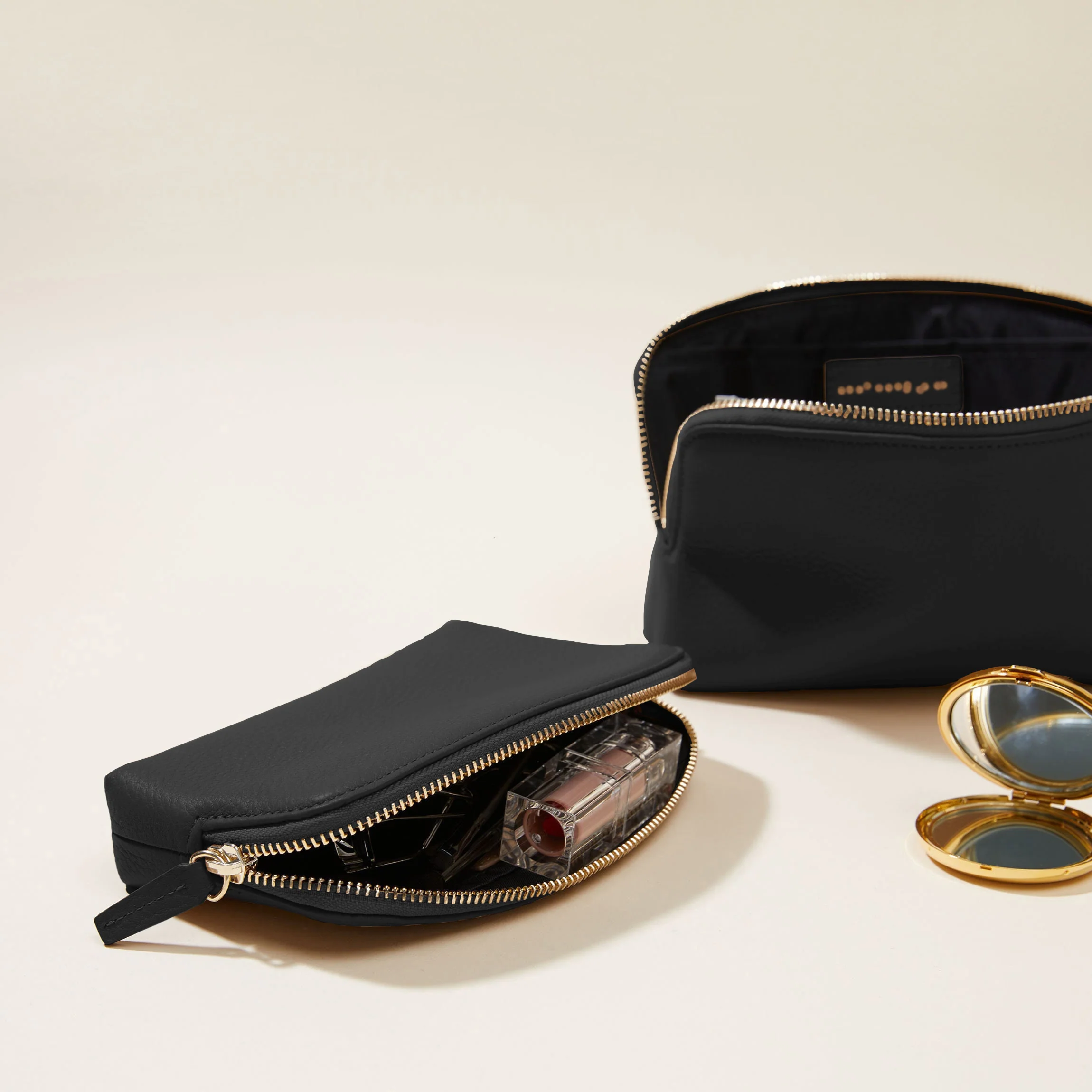 Makeup Pouch Set Black Pebble - Image 2