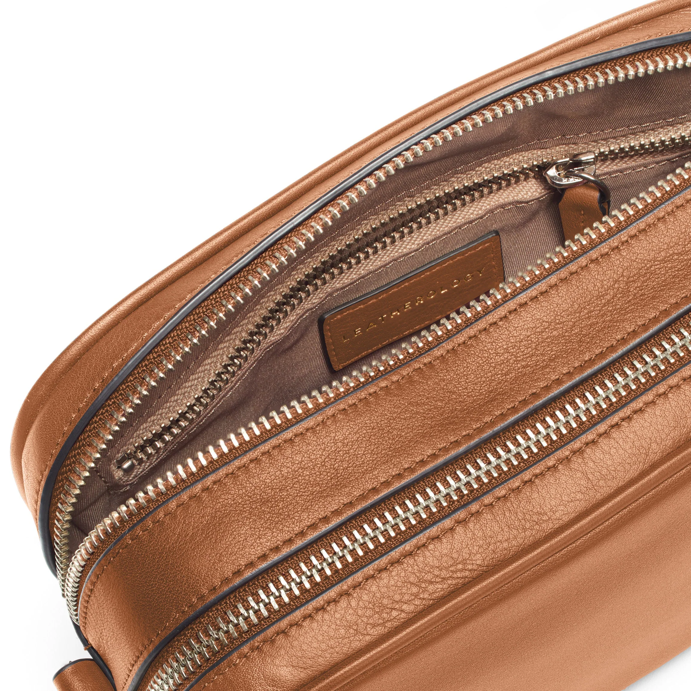 Meadow Double Zip Camera Bag Cognac - Image 5