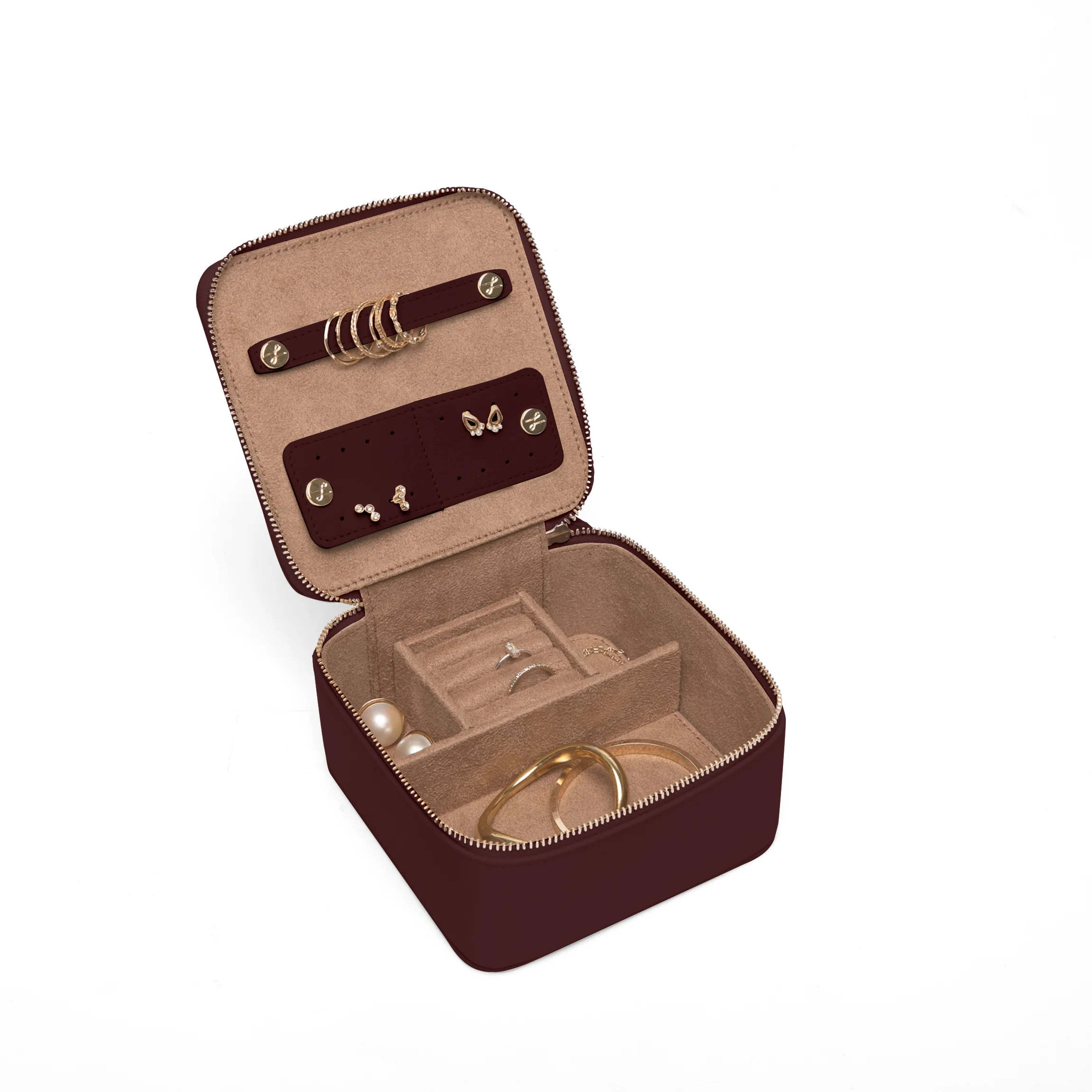 Medium Jewelry Ring Box Bordeaux