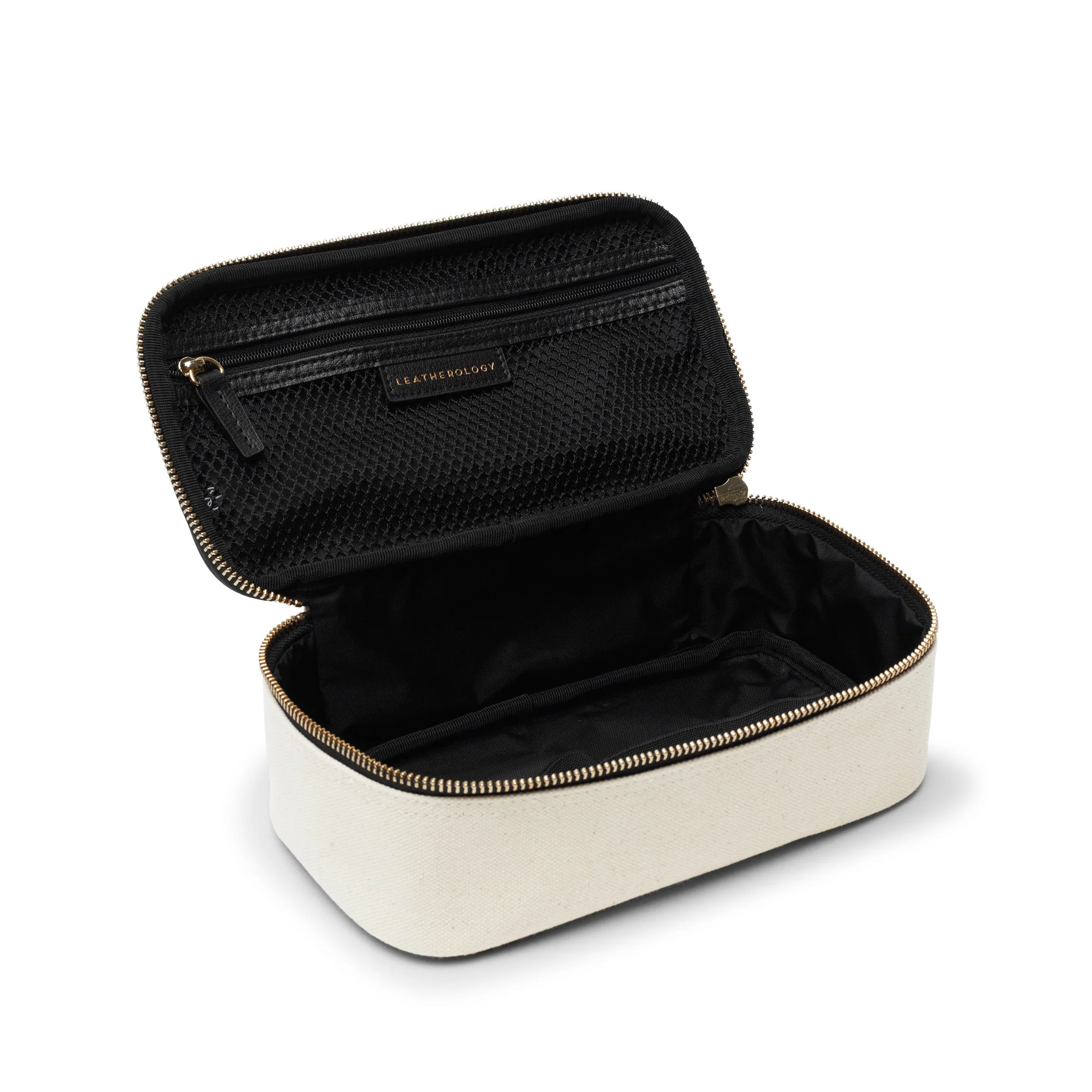Medium Travel Organizer in Canvas Natural Canvas/Black - Image 4