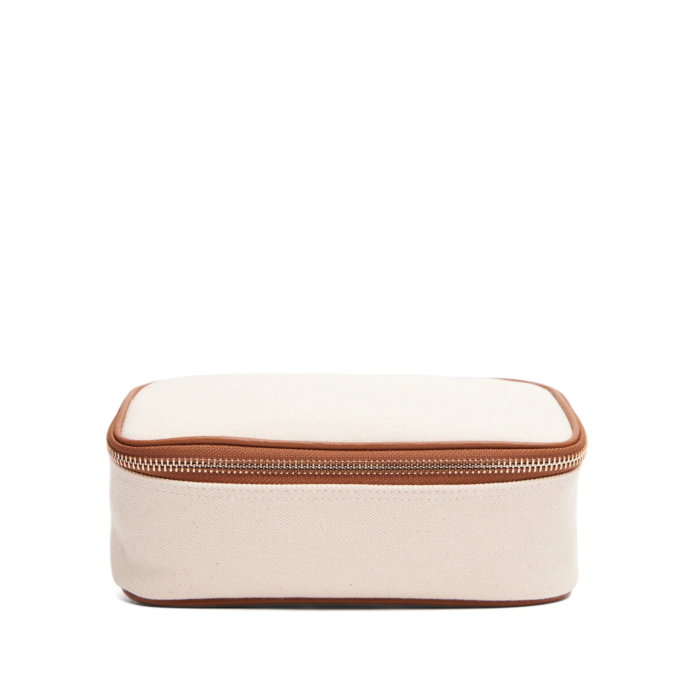 Medium Travel Organizer in Canvas Natural Canvas/Saddle Brown - Image 4