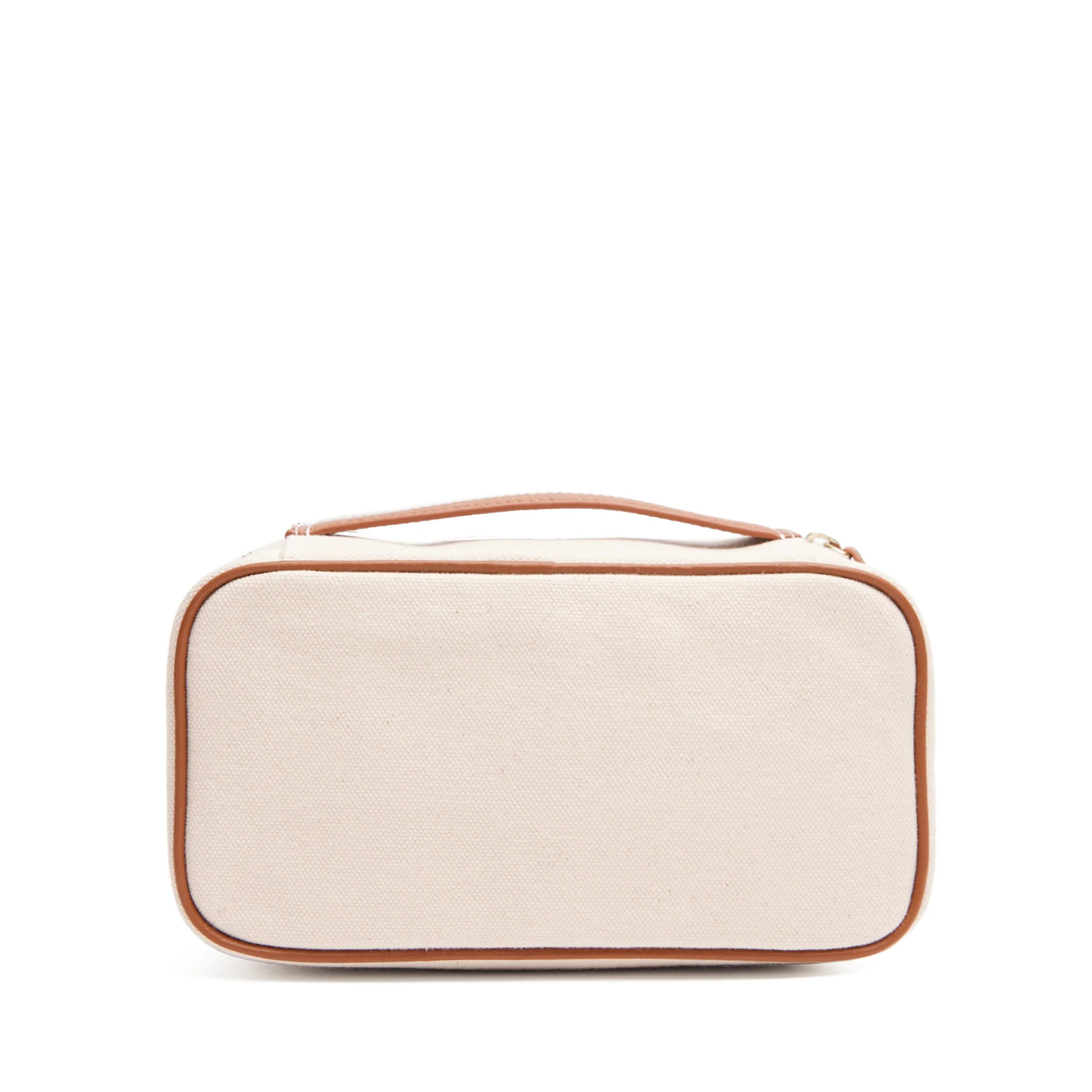Medium Travel Organizer in Canvas Natural Canvas/Saddle Brown - Image 6