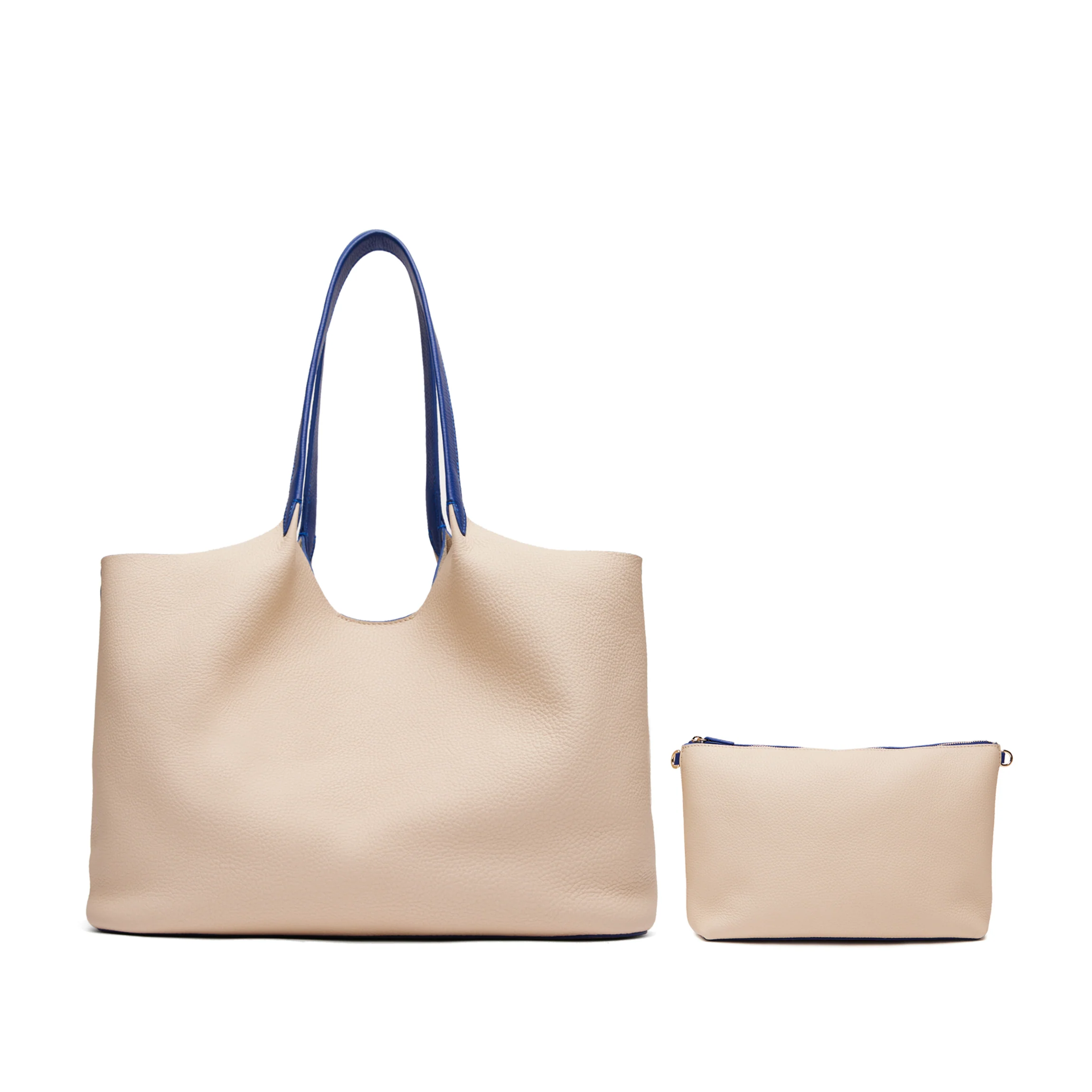 Mia Horizontal Tote Sand/Regatta Blue - Image 6