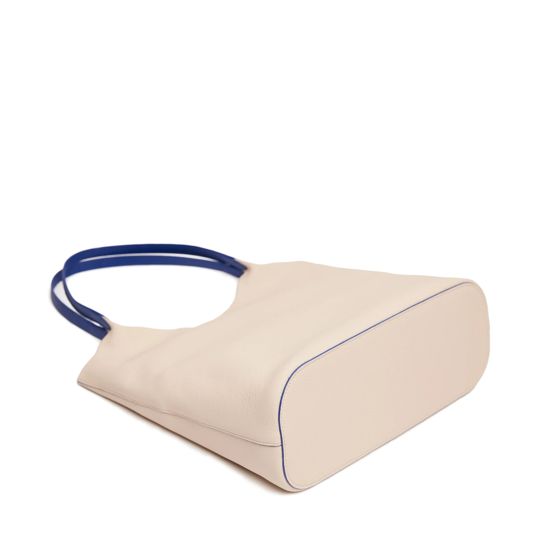 Mia Large Shopper Tote Sand/Regatta Blue - Image 6