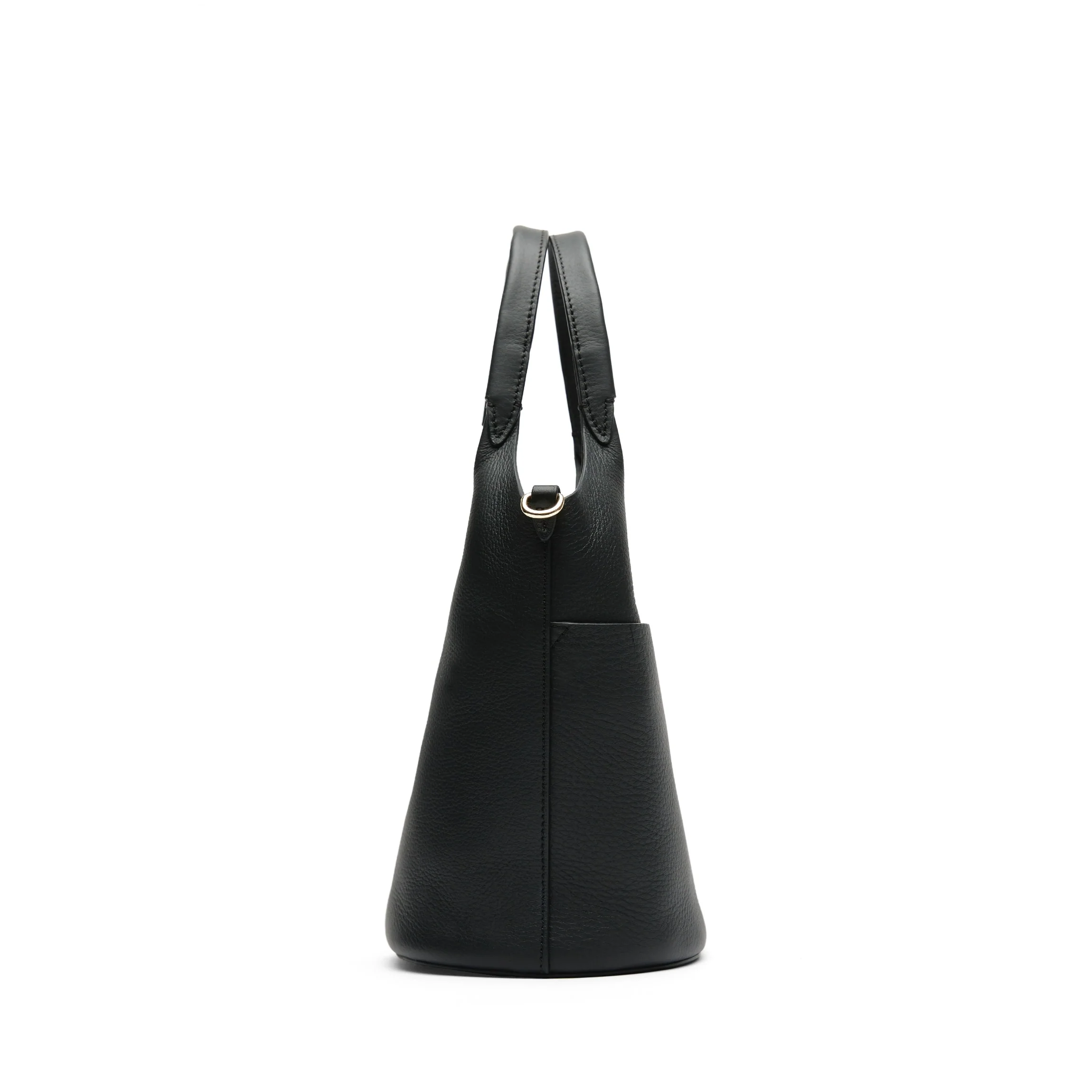 Mia Small Bucket Tote Black Pebble - Image 6