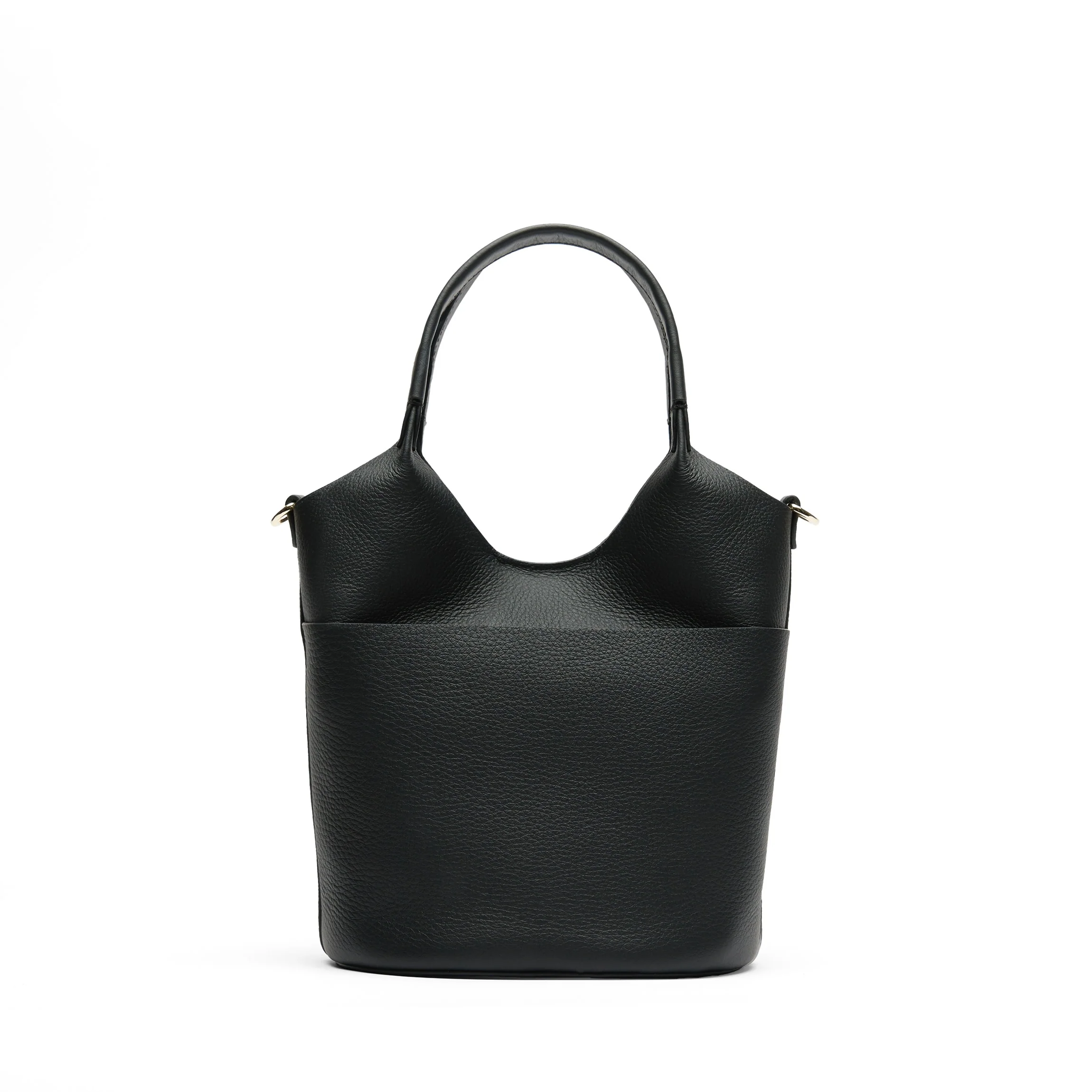 Mia Small Bucket Tote Black Pebble - Image 8