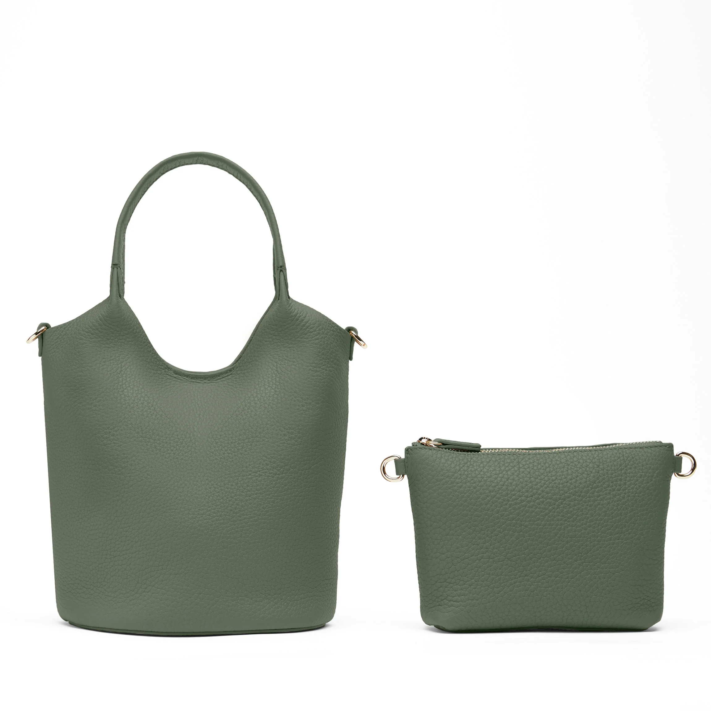 Mia Small Bucket Tote Moss - Image 5